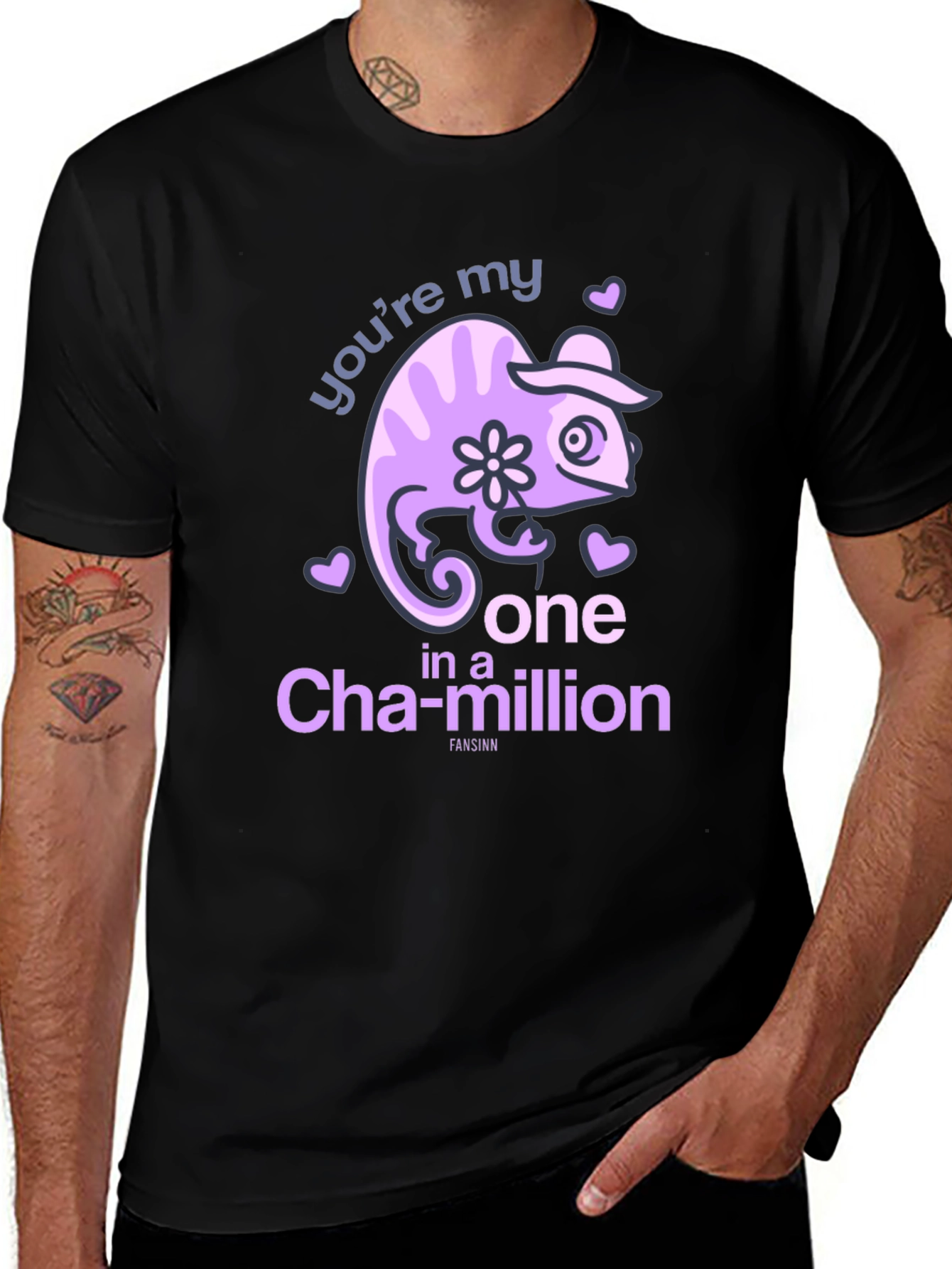 Variant 4 of Chameleon One in a Million Black T-Shirt