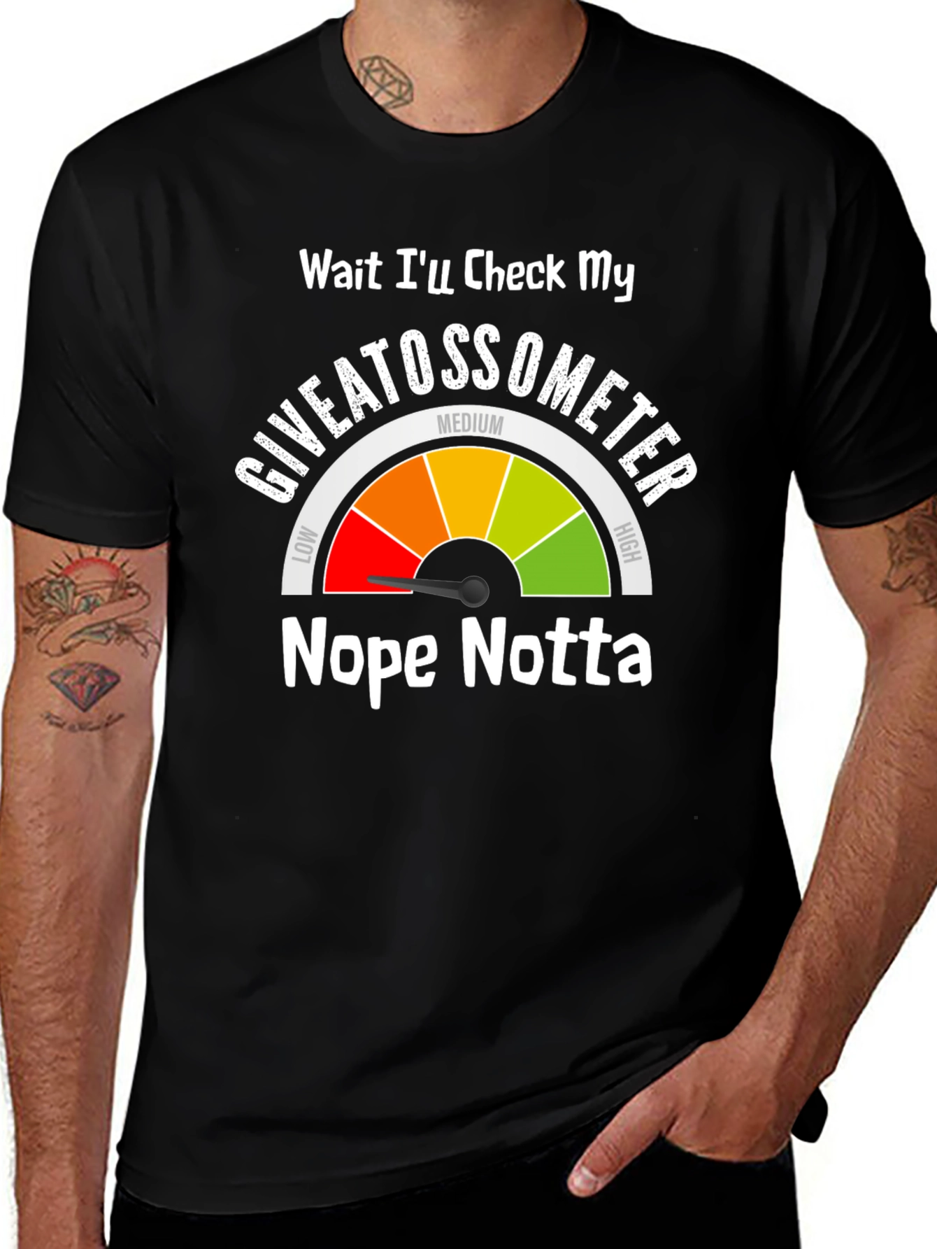 Variant 20 of Giveatossometer T-Shirt - Nope Notta Attitude Tee