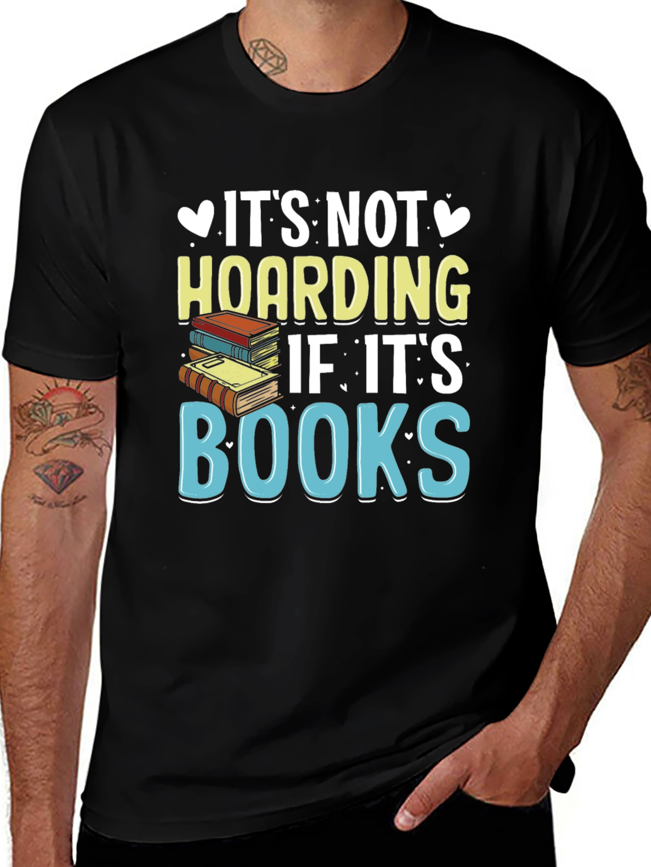 Variant 15 of Book Lover T-Shirt - It's Not Hoarding If It's Books