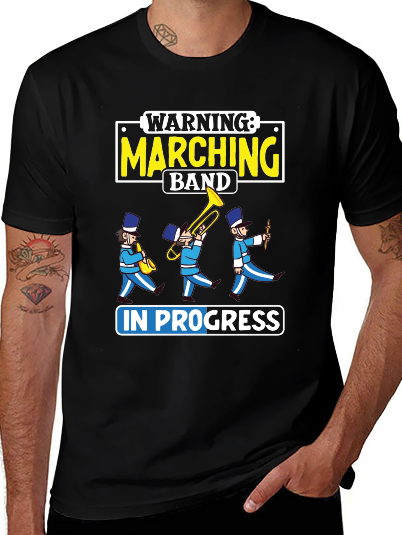 Variant 8 of Marching Band In Progress T-Shirt Funny Band Tee