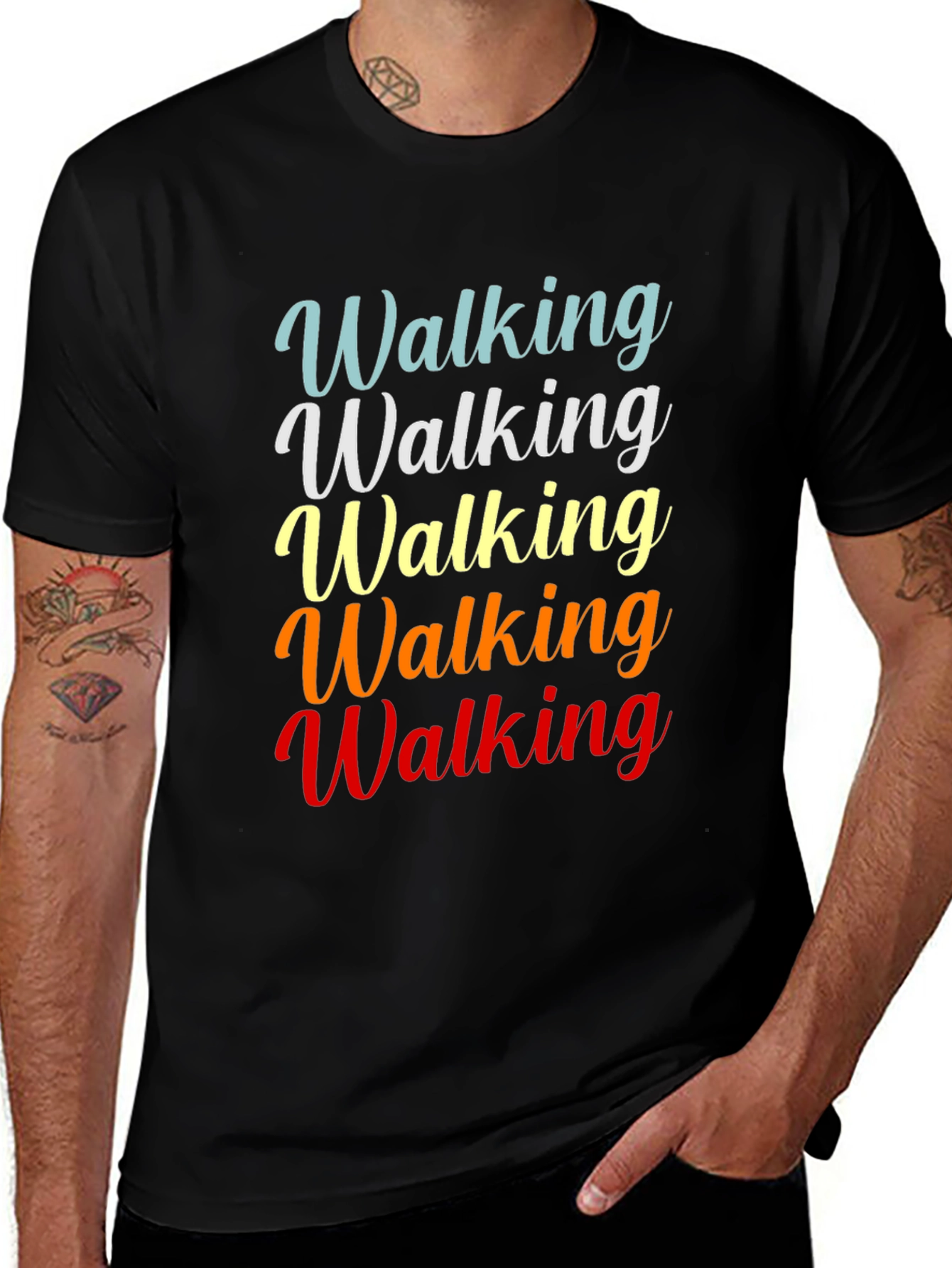 Variant 2 of Walking T-Shirt - Gradient Colors