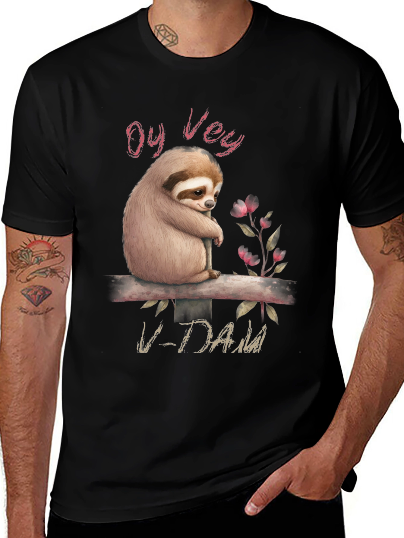 Variant 4 of Oy Vey Sloth Graphic T-Shirt