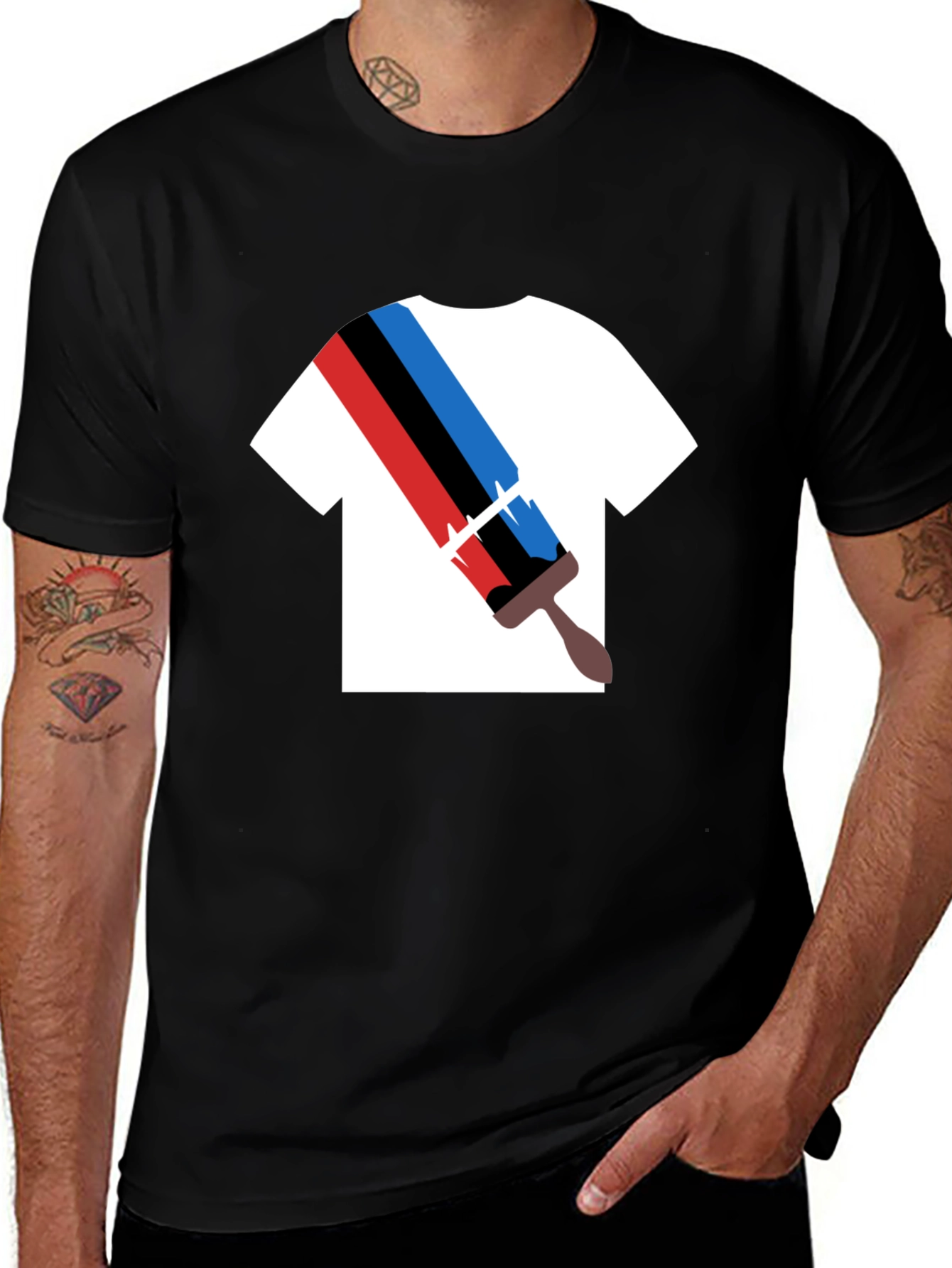 Paintbrush T-Shirt Design - Unique Graphic Tee
