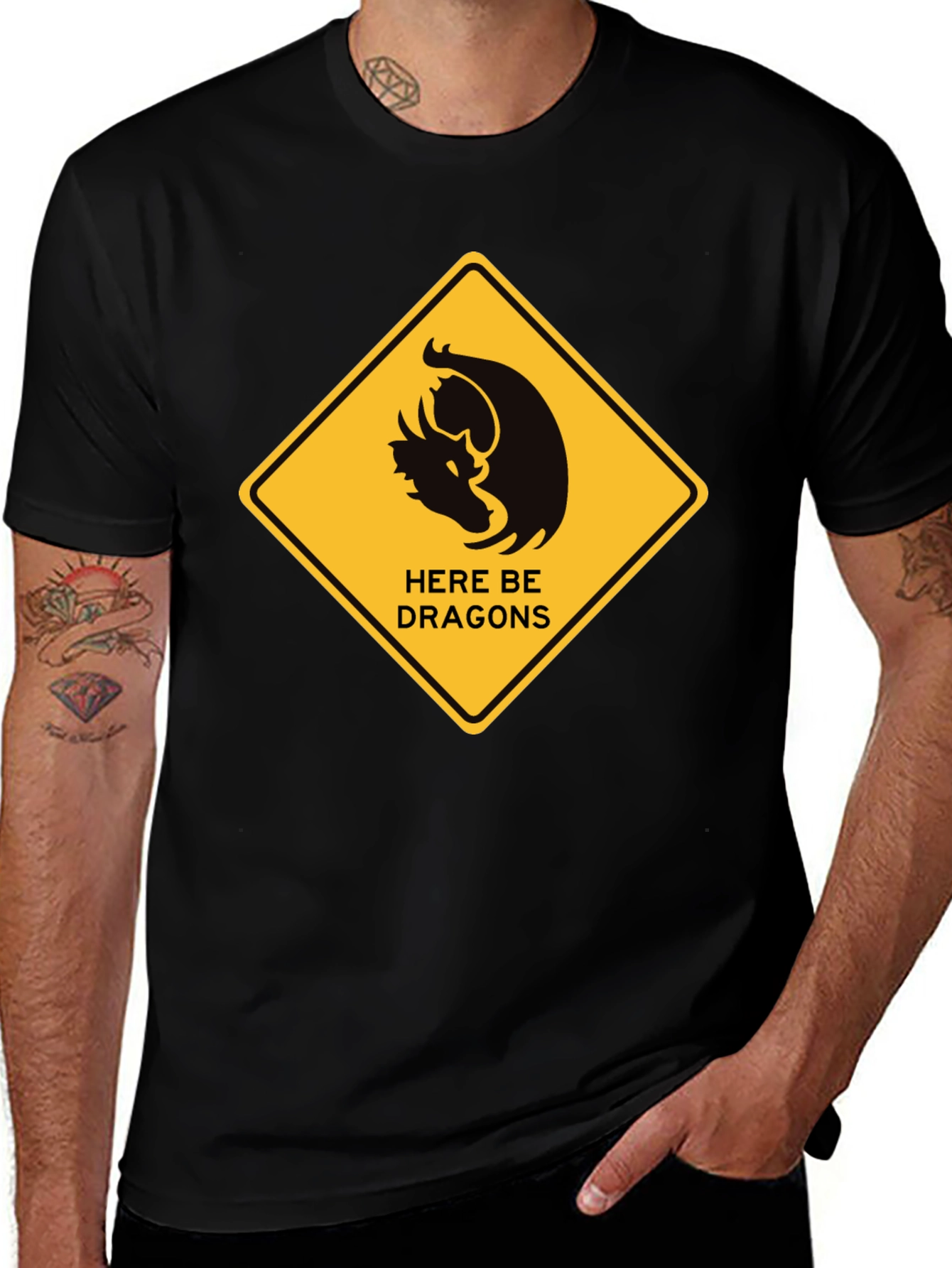 Variant 18 of Here Be Dragons Graphic T-Shirt