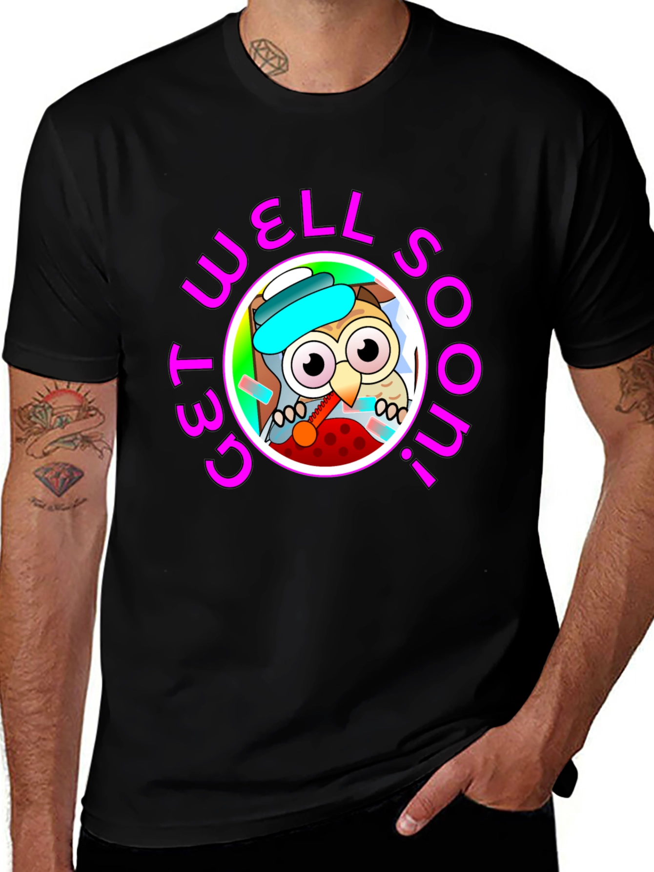 Variant 10 of Get Well Soon Owl Graphic T-Shirt