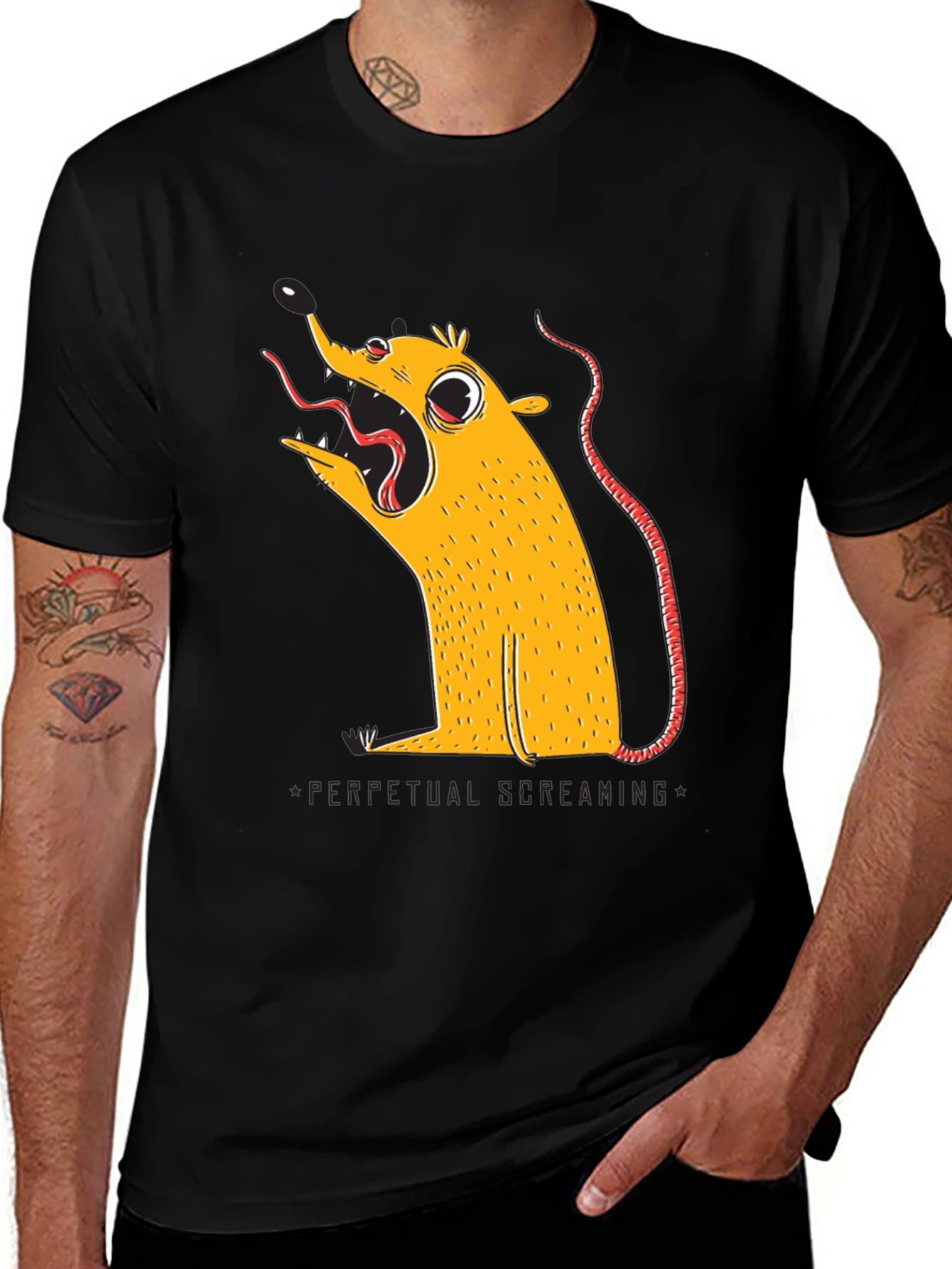 Variant 13 of Perpetual Screaming Rat Graphic Tee - Unisex