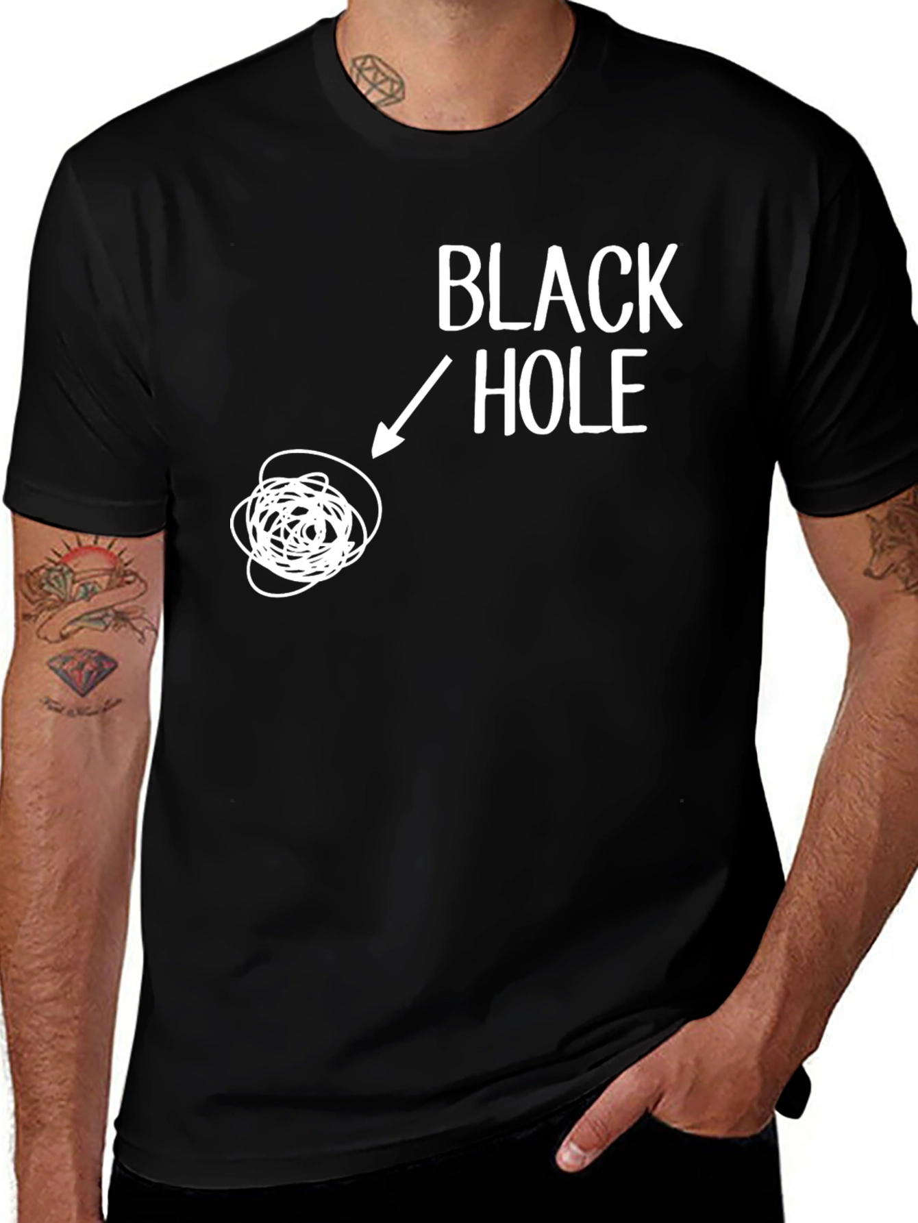 Variant 16 of Black Hole Graphic T-Shirt - Funny, Trendy Tee