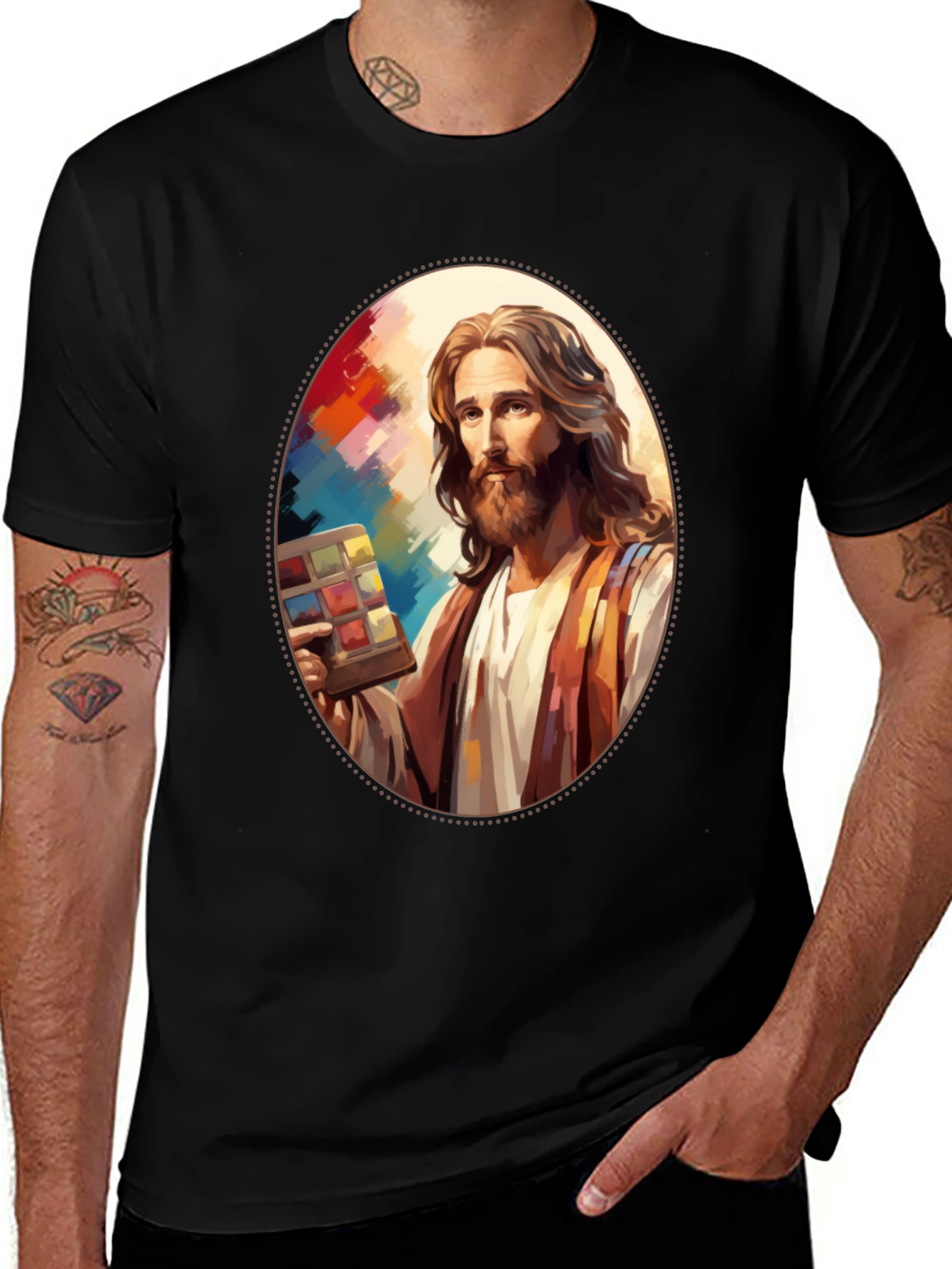 Variant 17 of Painter Jesus Graphic T-Shirt