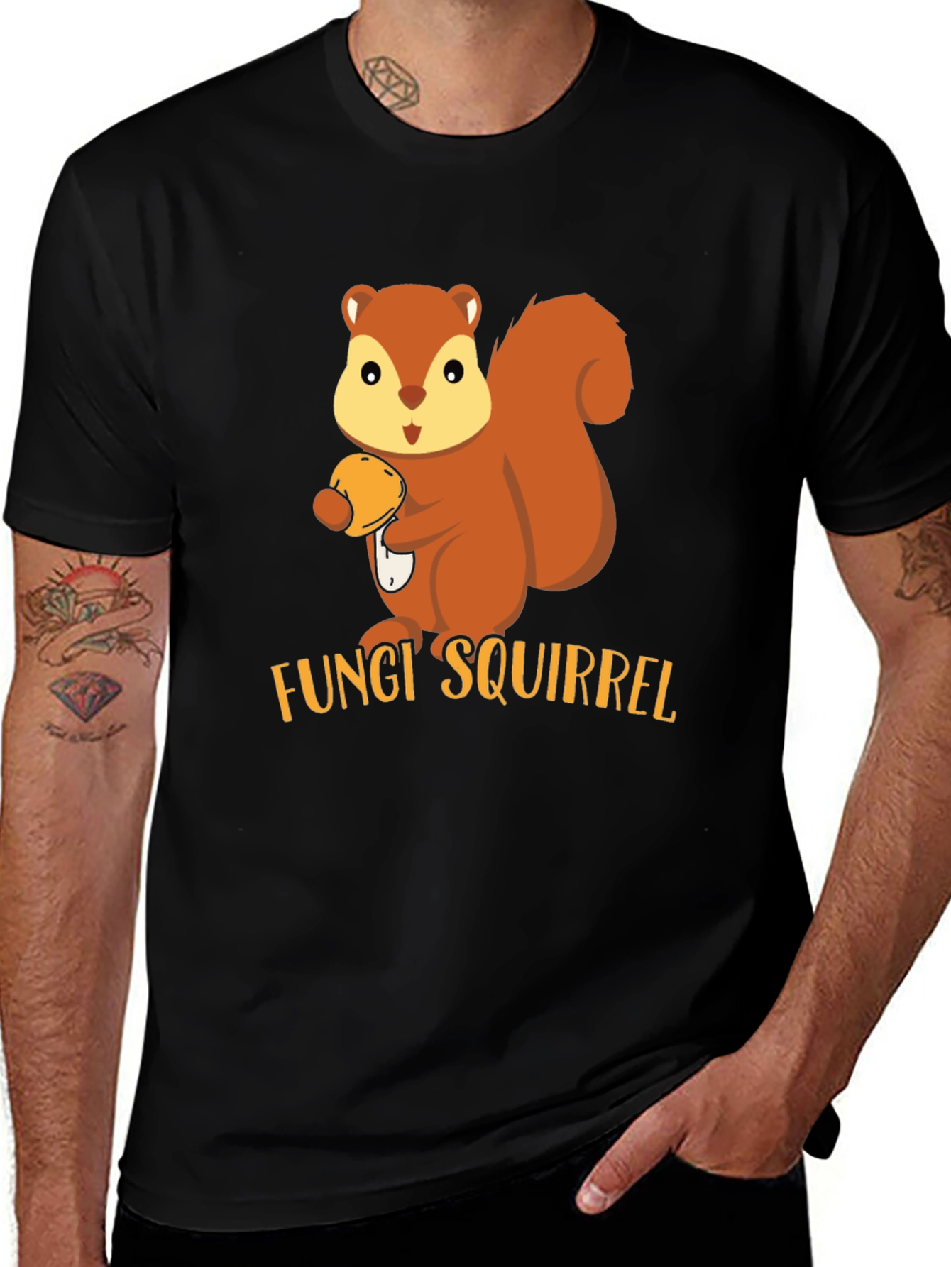 Variant 21 of Fungi Squirrel T-Shirt - Cute Animal Graphic Tee
