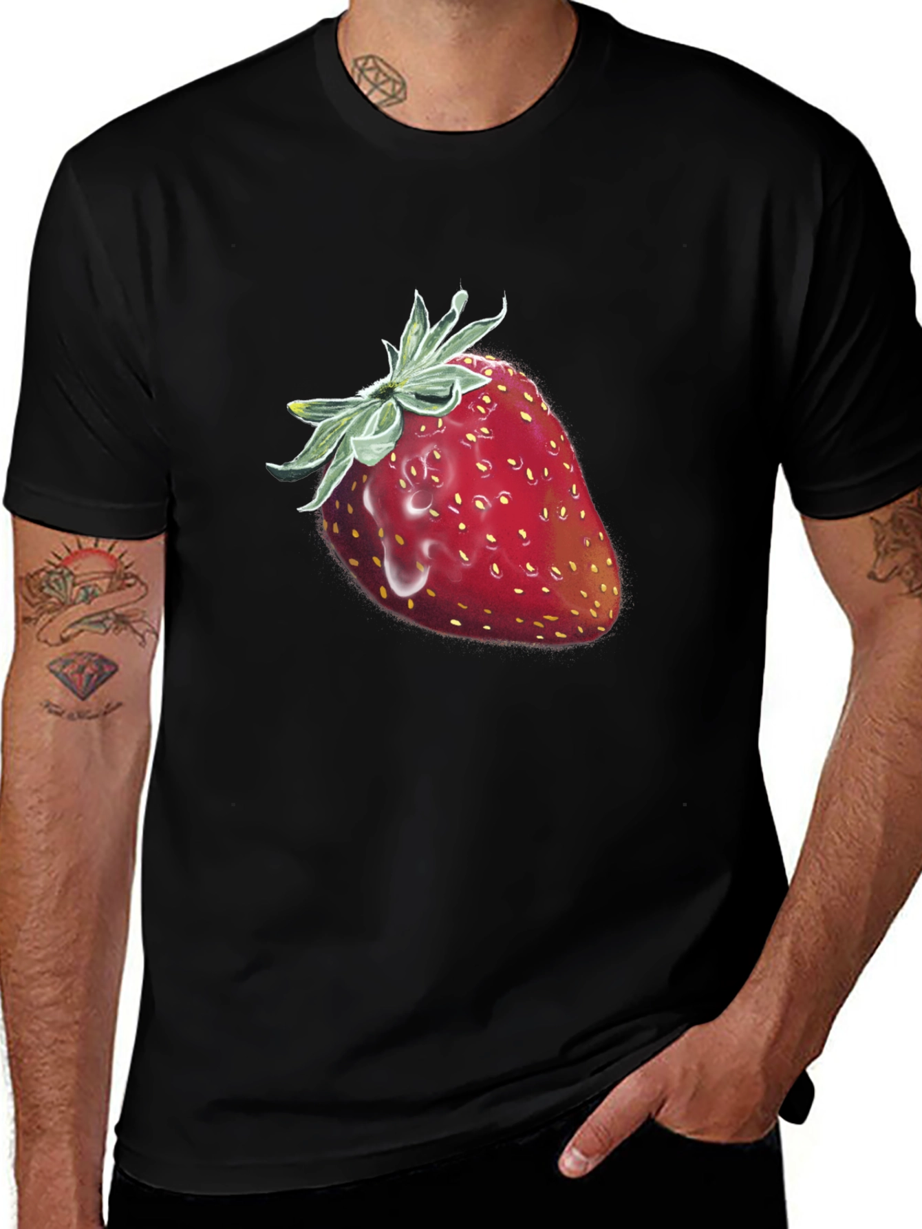 Variant 8 of Strawberry Graphic T-Shirt - Fruit Lover Tee