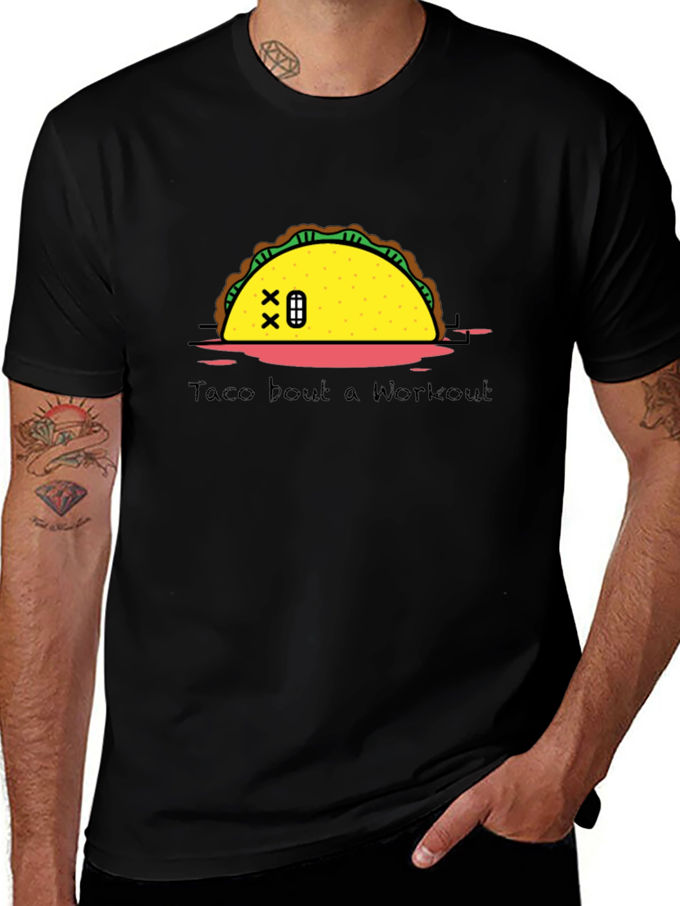 Variant 8 of Taco Bout a Workout Black T-Shirt
