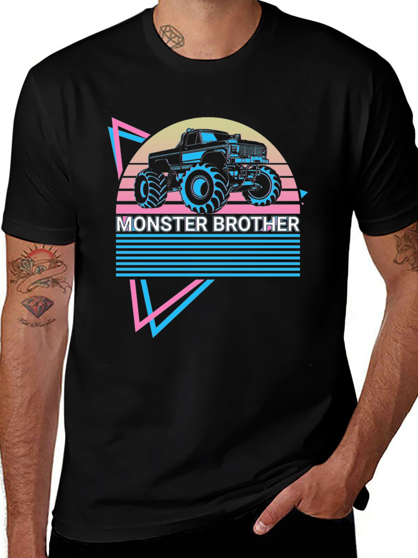 Variant 19 of Monster Brother Retro Truck T-Shirt