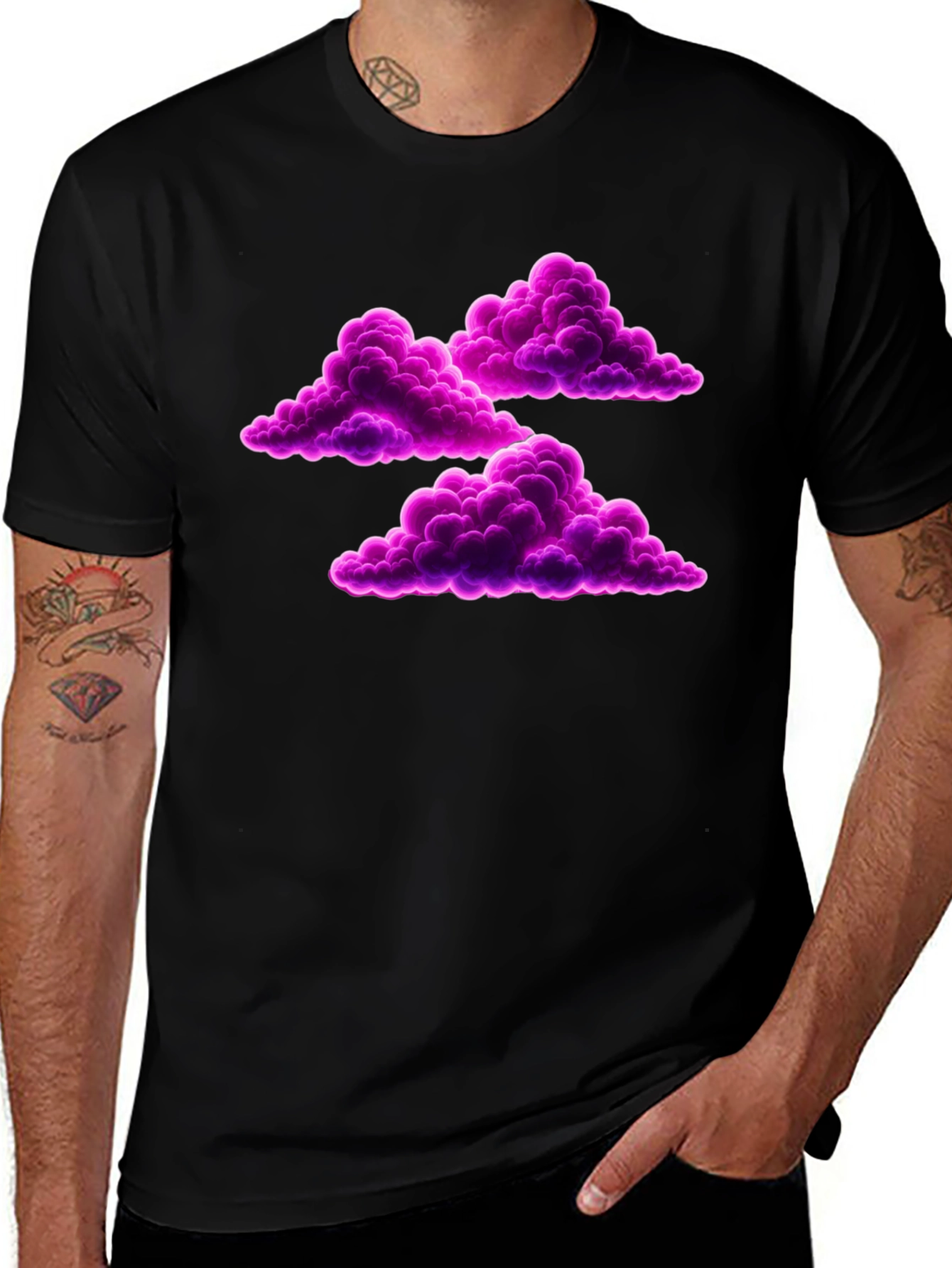 Variant 19 of Neon Cloud Graphic T-Shirt - Bold Style, Comfort Fit