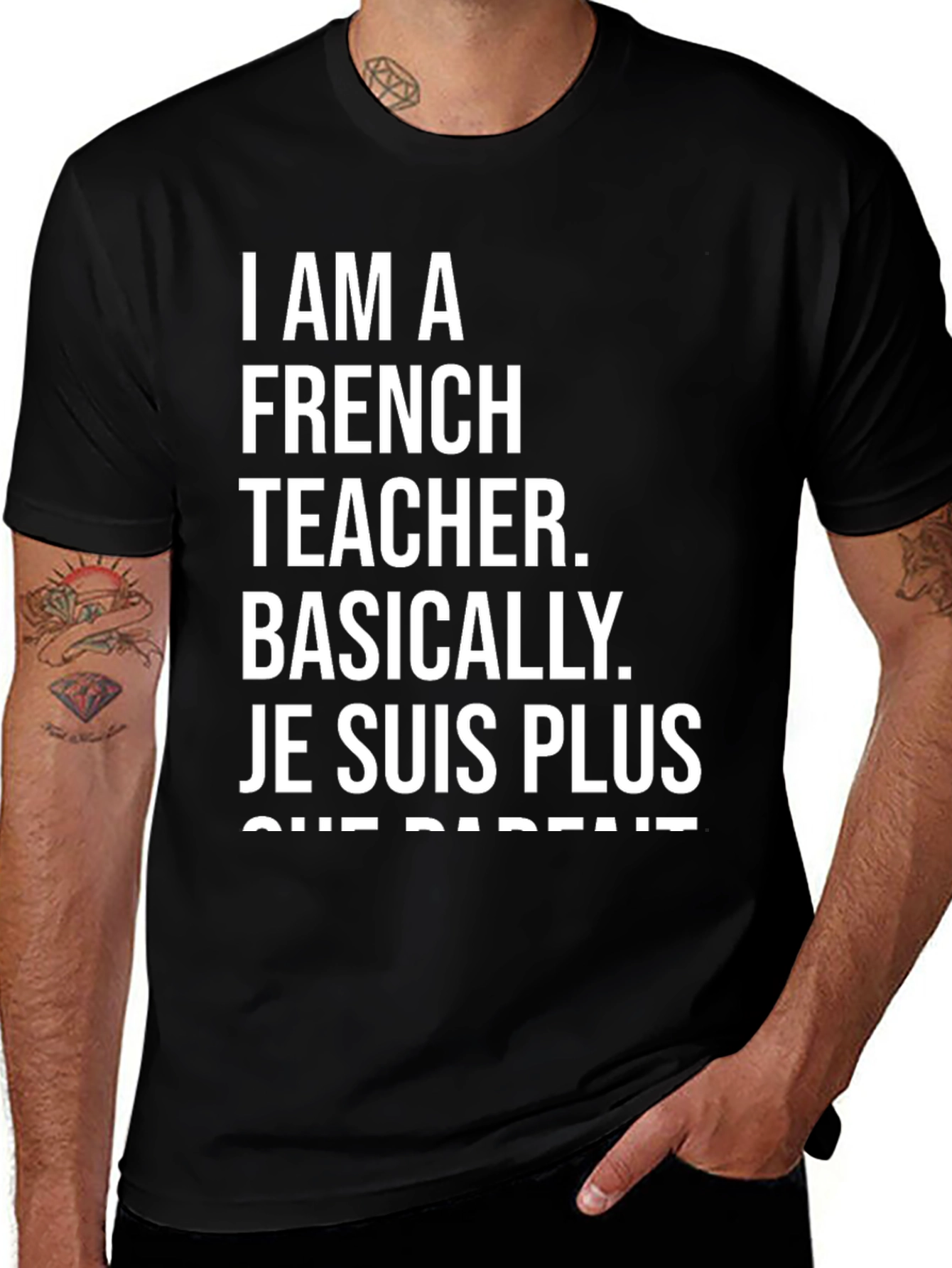 Variant 7 of French Teacher T-Shirt - Je Suis Plus Que Parfait
