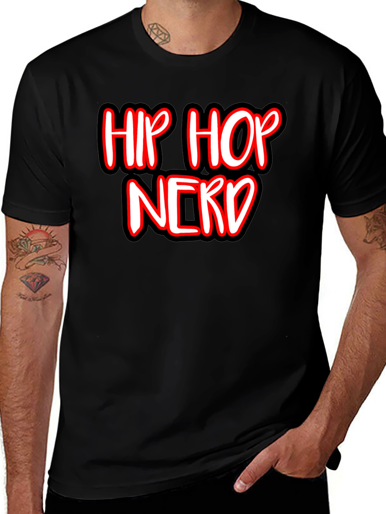 Hip Hop Nerd Graphic T-Shirt