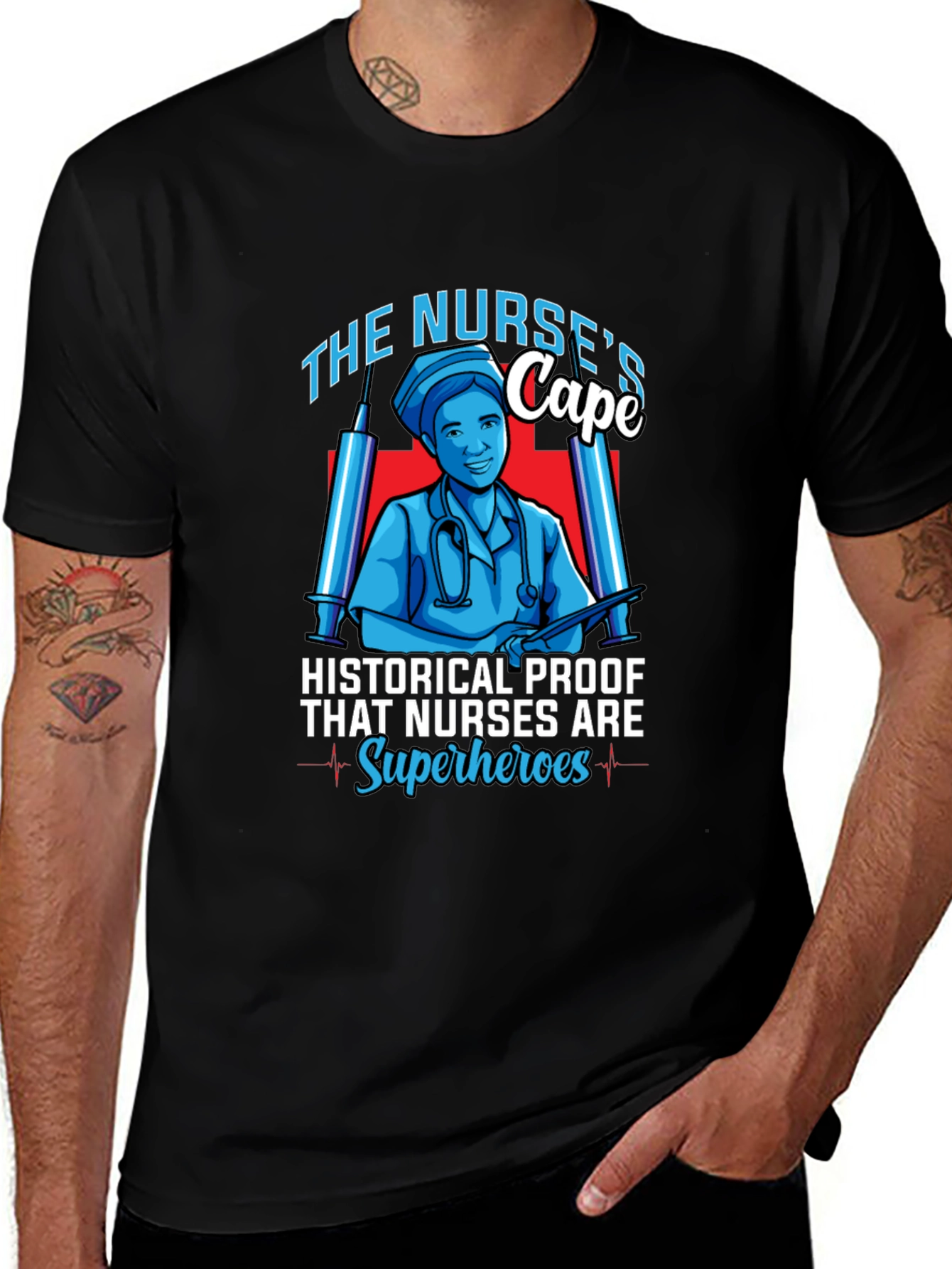 Variant 12 of Nurse Superhero Graphic T-Shirt