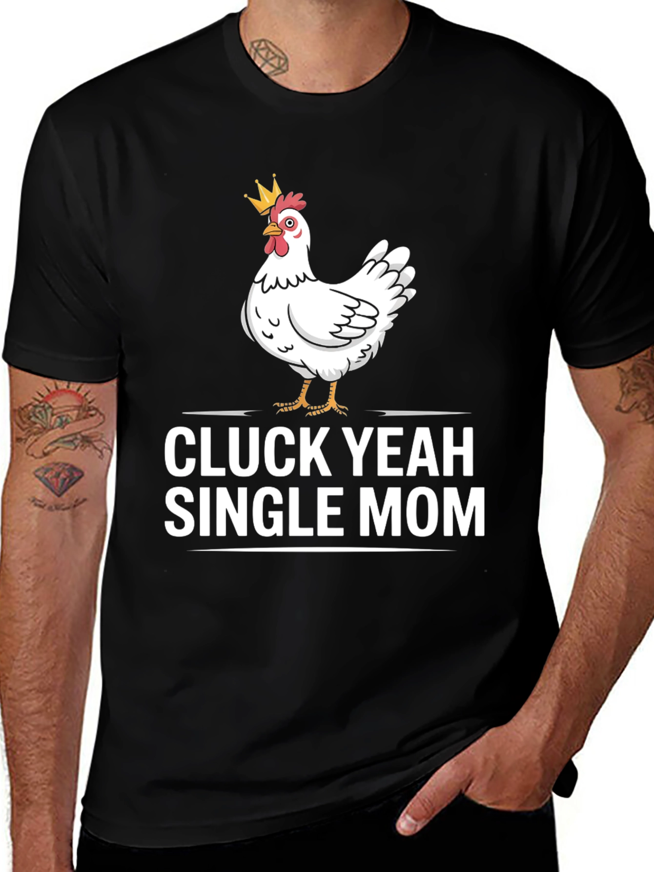 Variant 25 of Cluck Yeah Single Mom T-Shirt