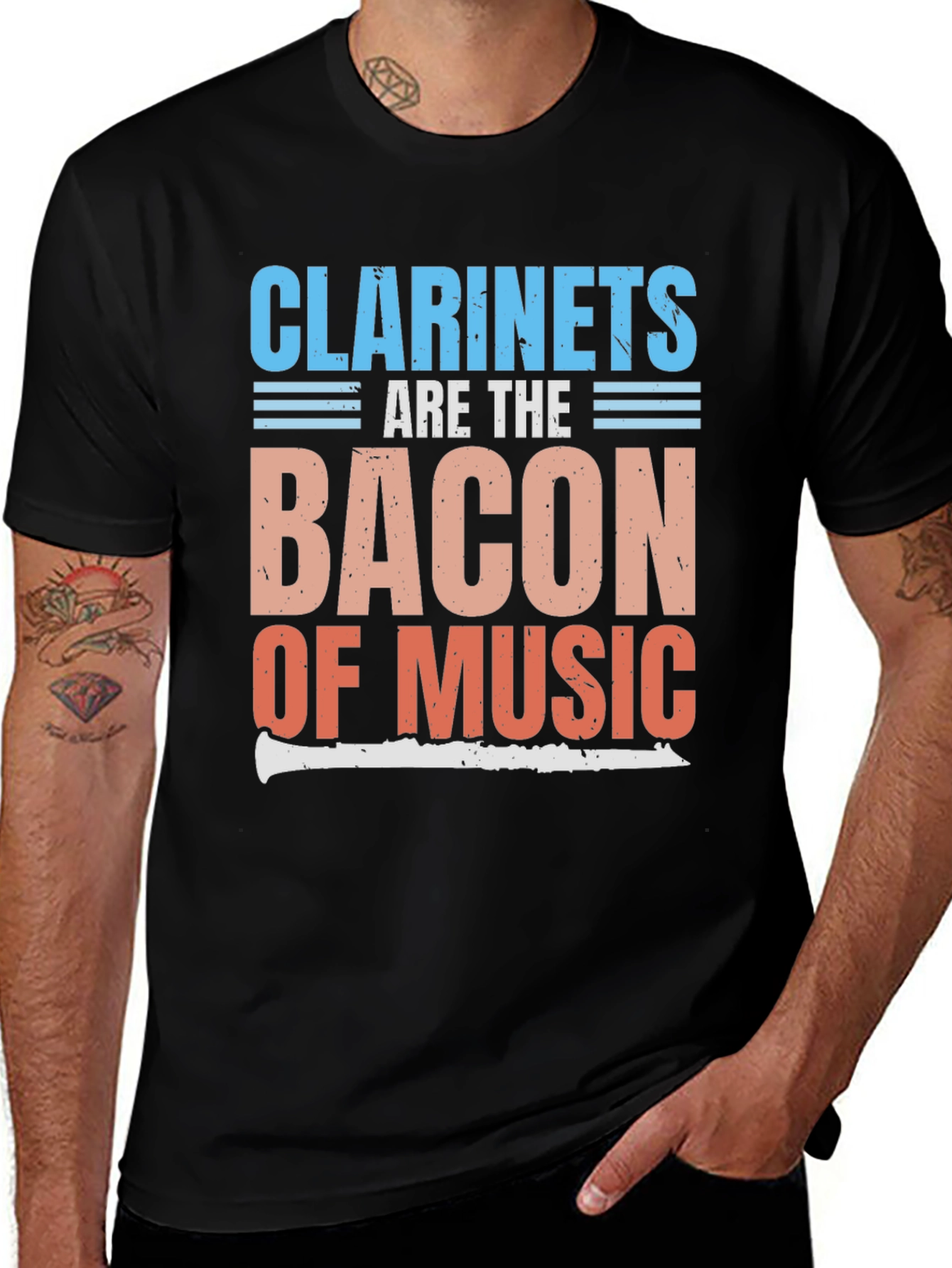 Variant 30 of Clarinets Are The Bacon of Music T-Shirt