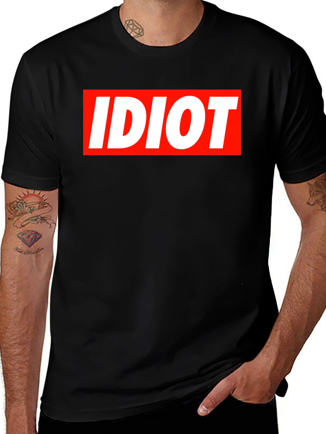 Variant 20 of Idiot Graphic Tee - Bold Statement T-Shirt
