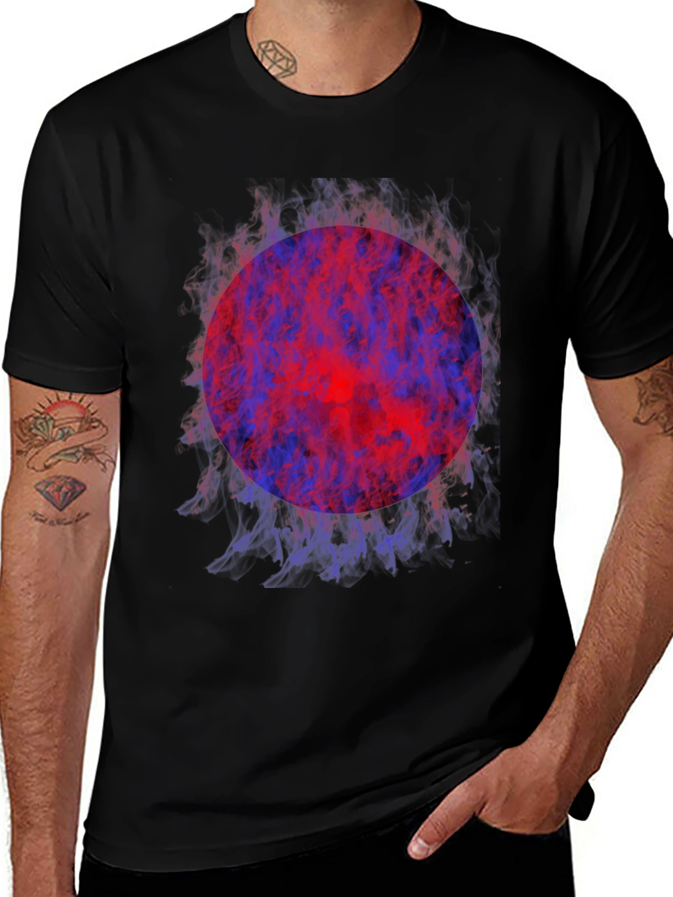 Variant 20 of Fiery Orb Graphic Tee - Modern Style