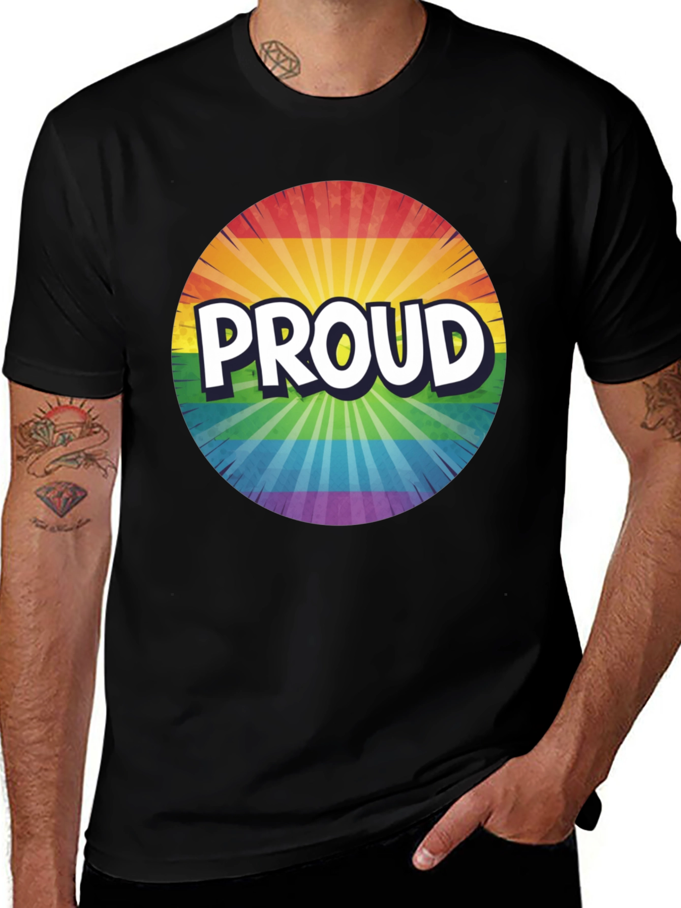 Variant 3 of Rainbow Proud Graphic Tee