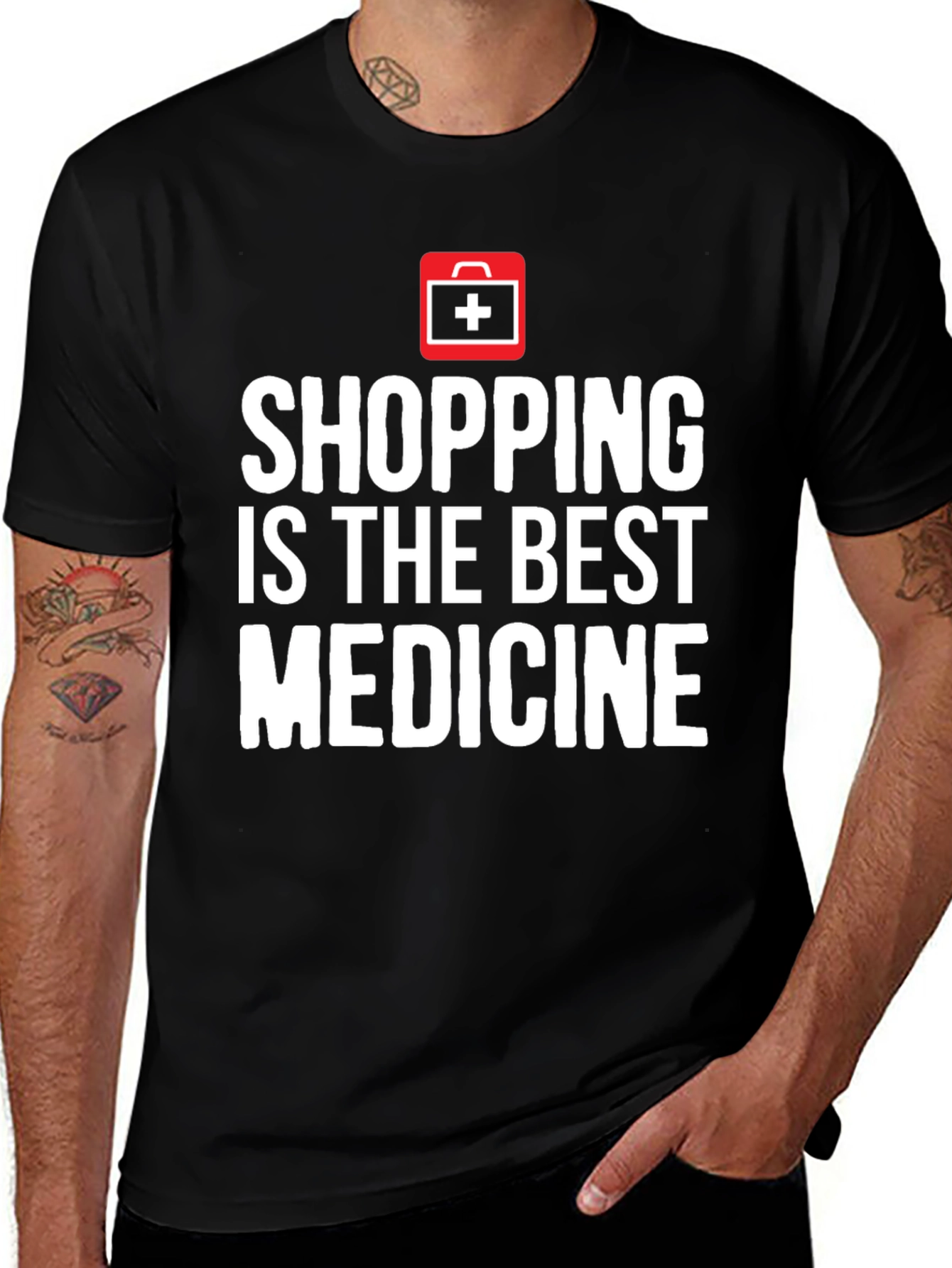 Variant 4 of Shopping is the Best Medicine T-Shirt