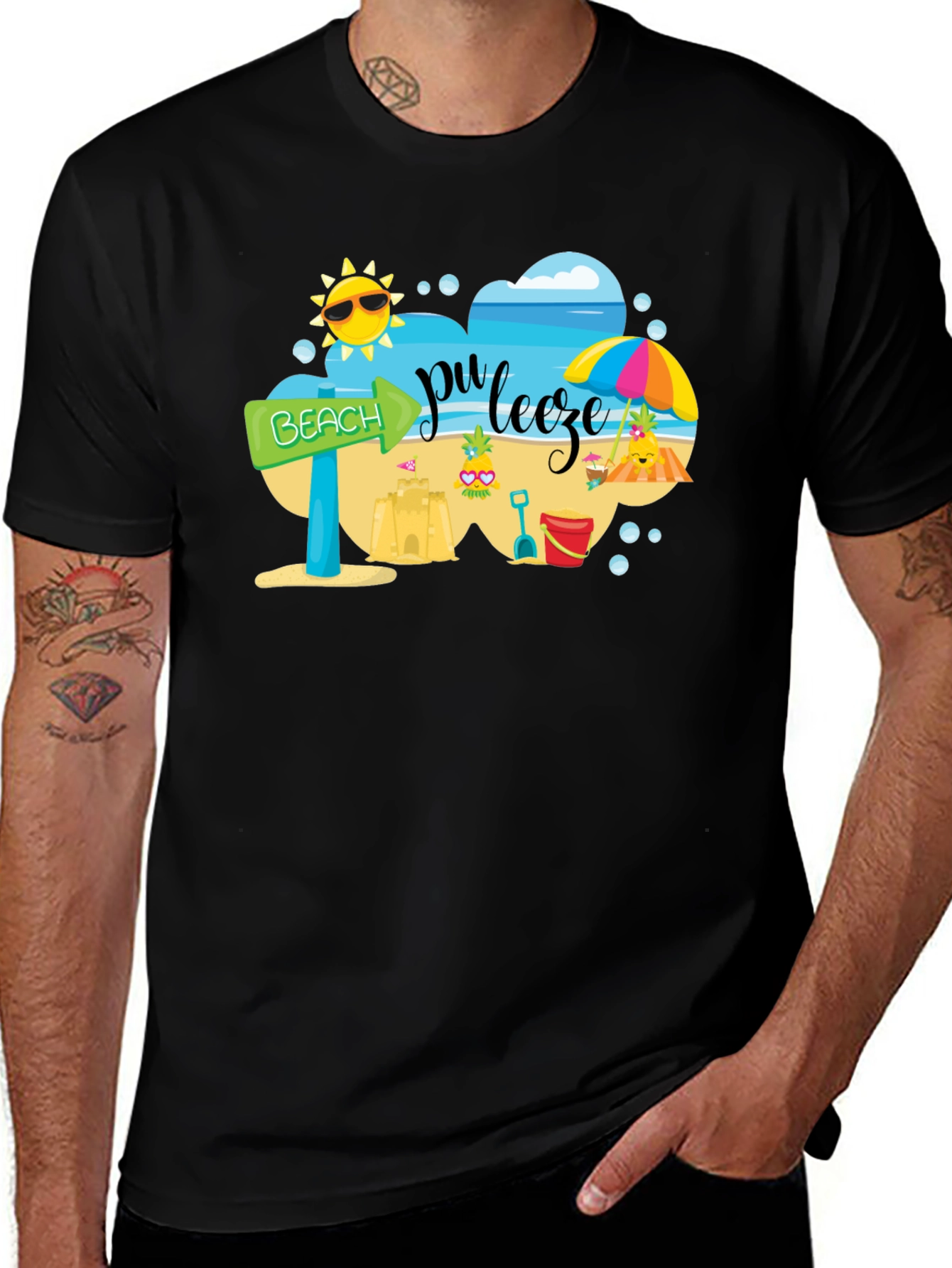 Variant 15 of Beach Please T-Shirt Summer Vacation Tee