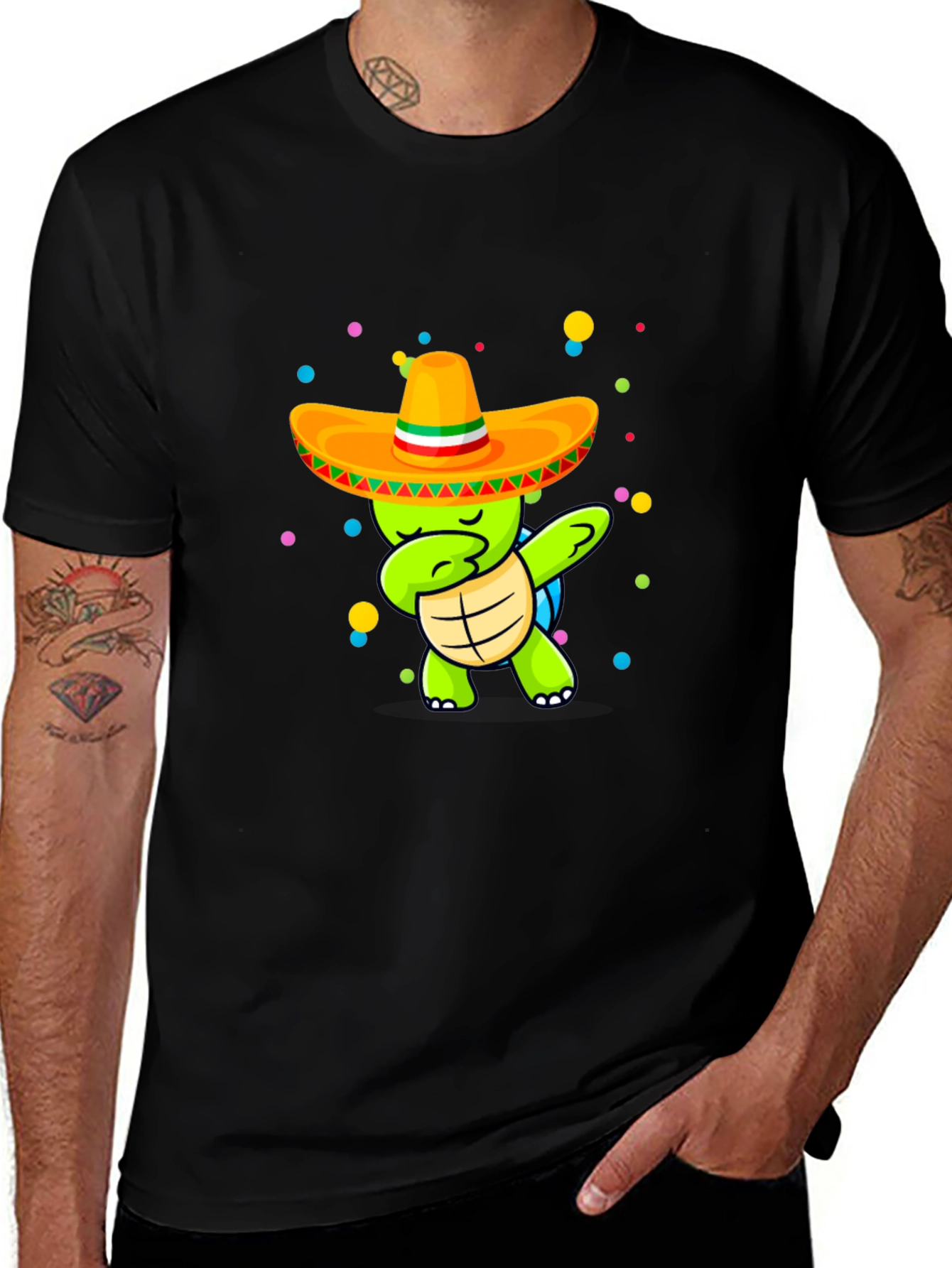 Variant 28 of Dabbing Turtle Cinco de Mayo T-Shirt