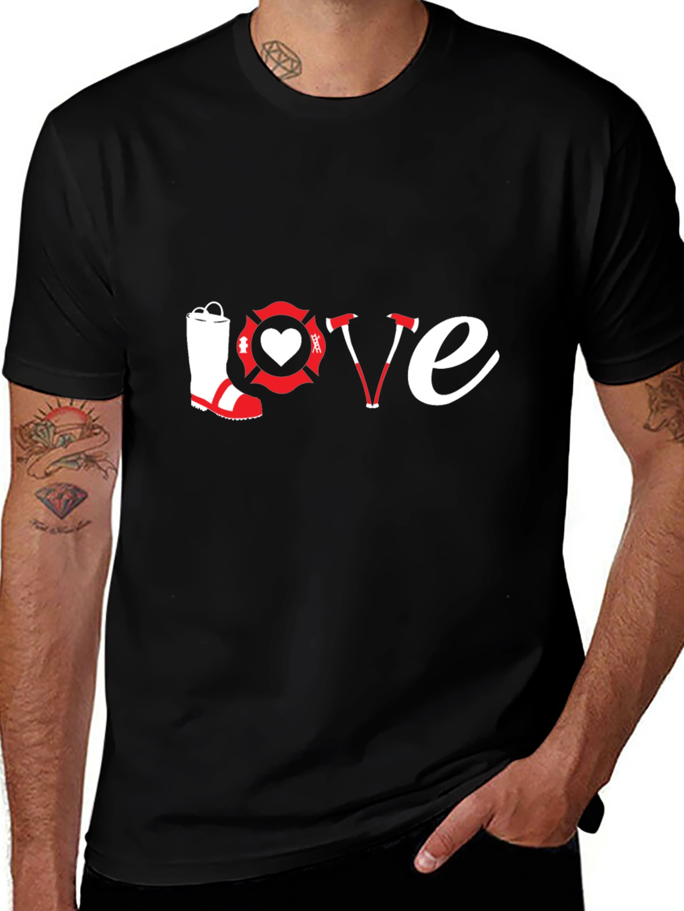 Variant 5 of Firefighter Love T-Shirt
