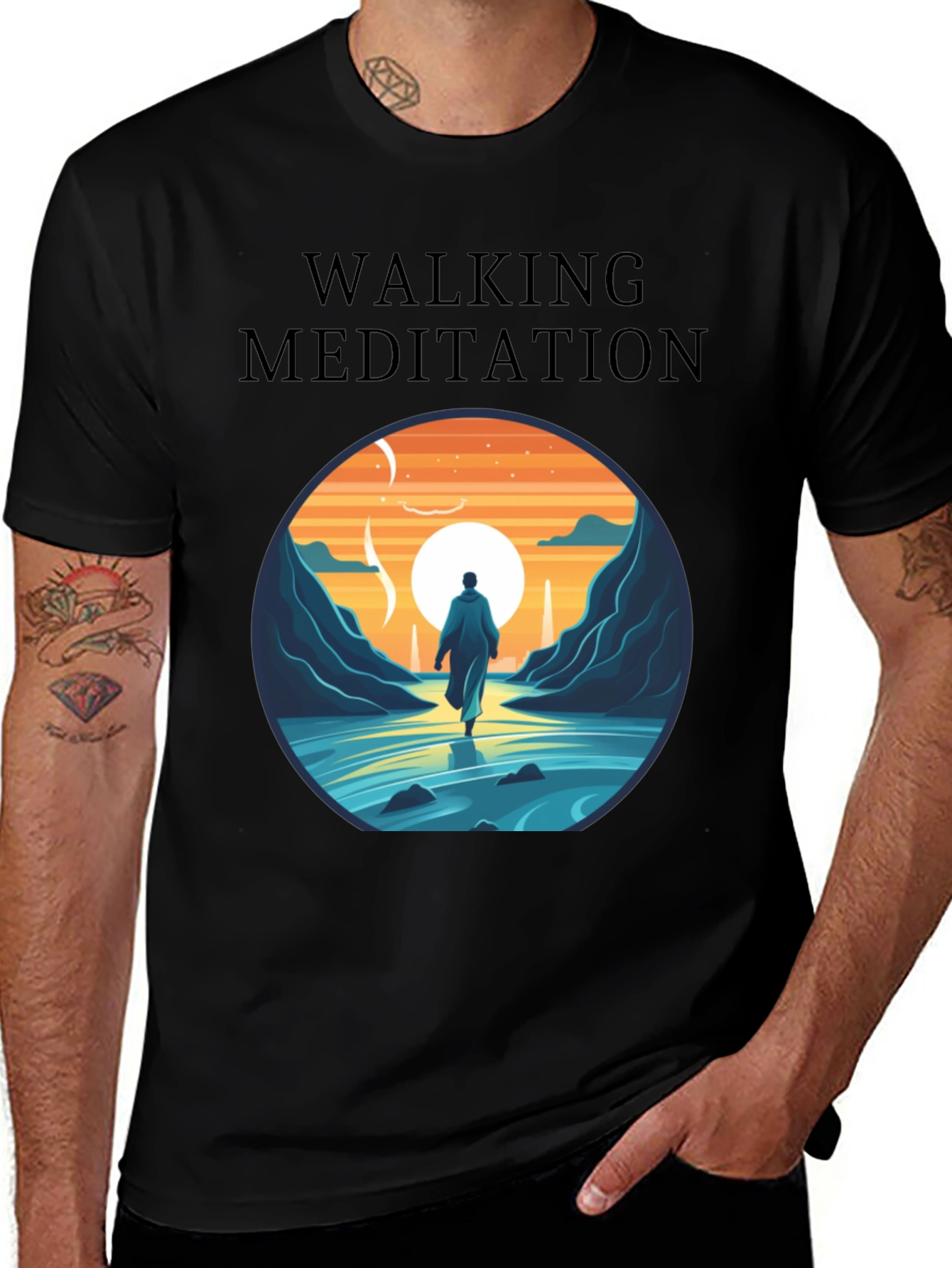 Variant 9 of Walking Meditation Graphic Tee