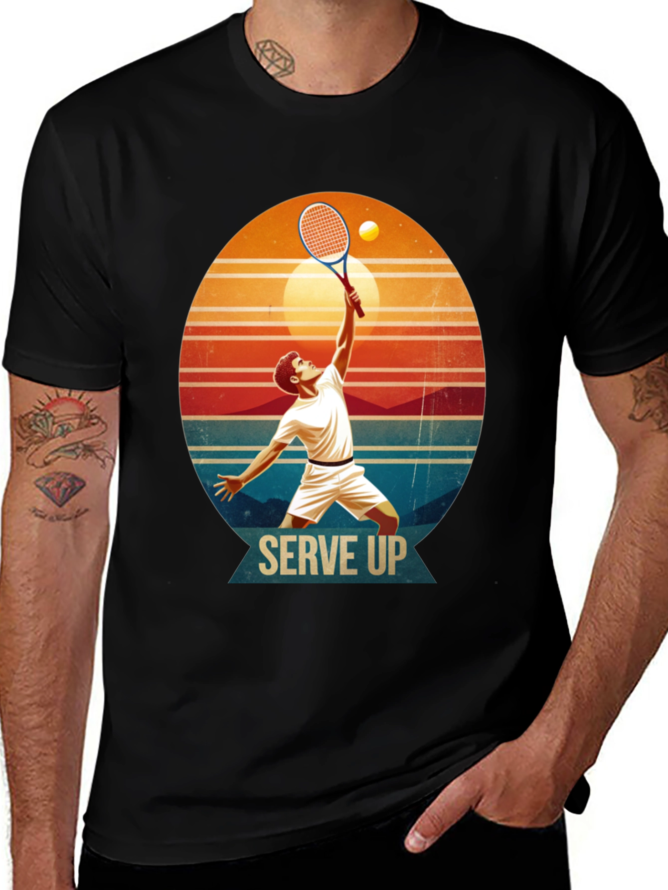 Serve Up Tennis Graphic T-Shirt