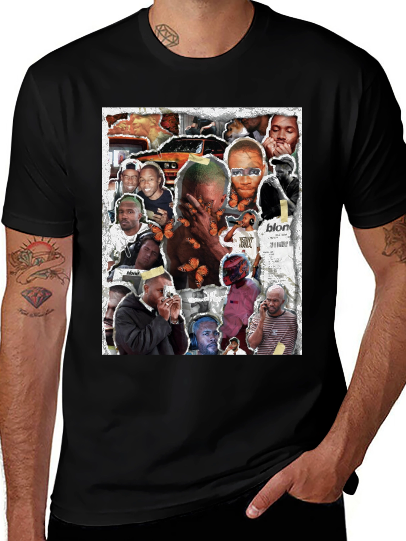Frank Ocean Collage Black T-Shirt