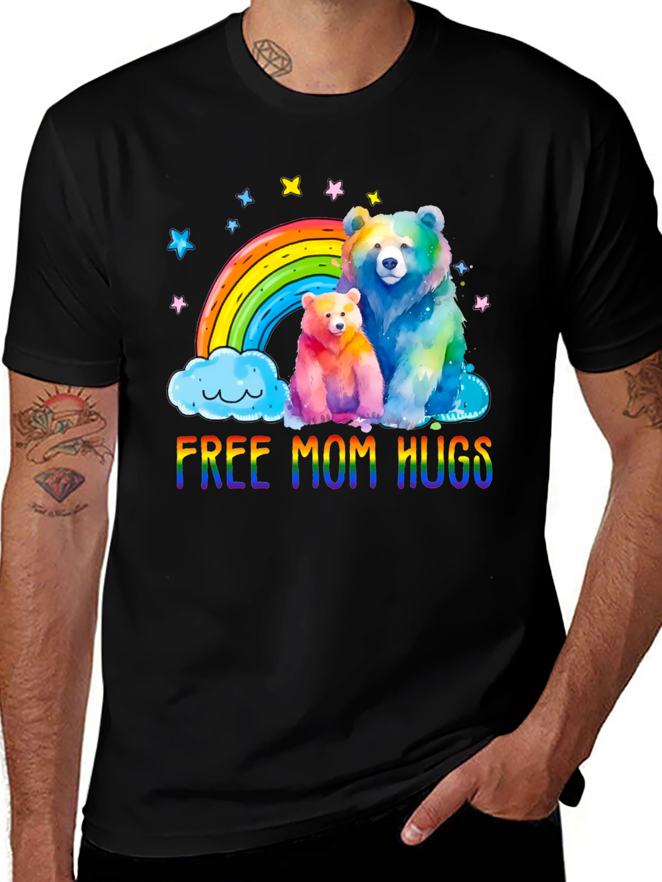 Variant 11 of Rainbow Bears Mom Hugs T-Shirt
