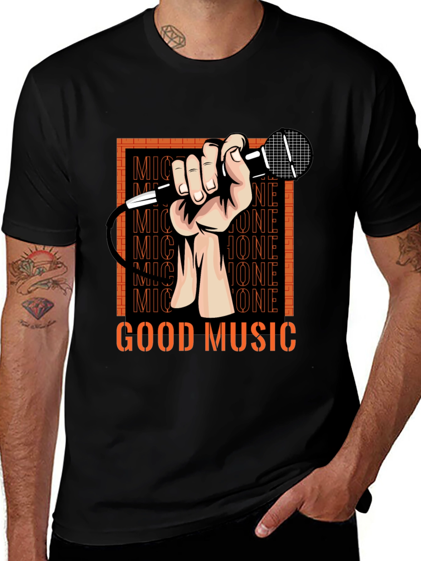 Variant 24 of Good Music Microphone Graphic Tee
