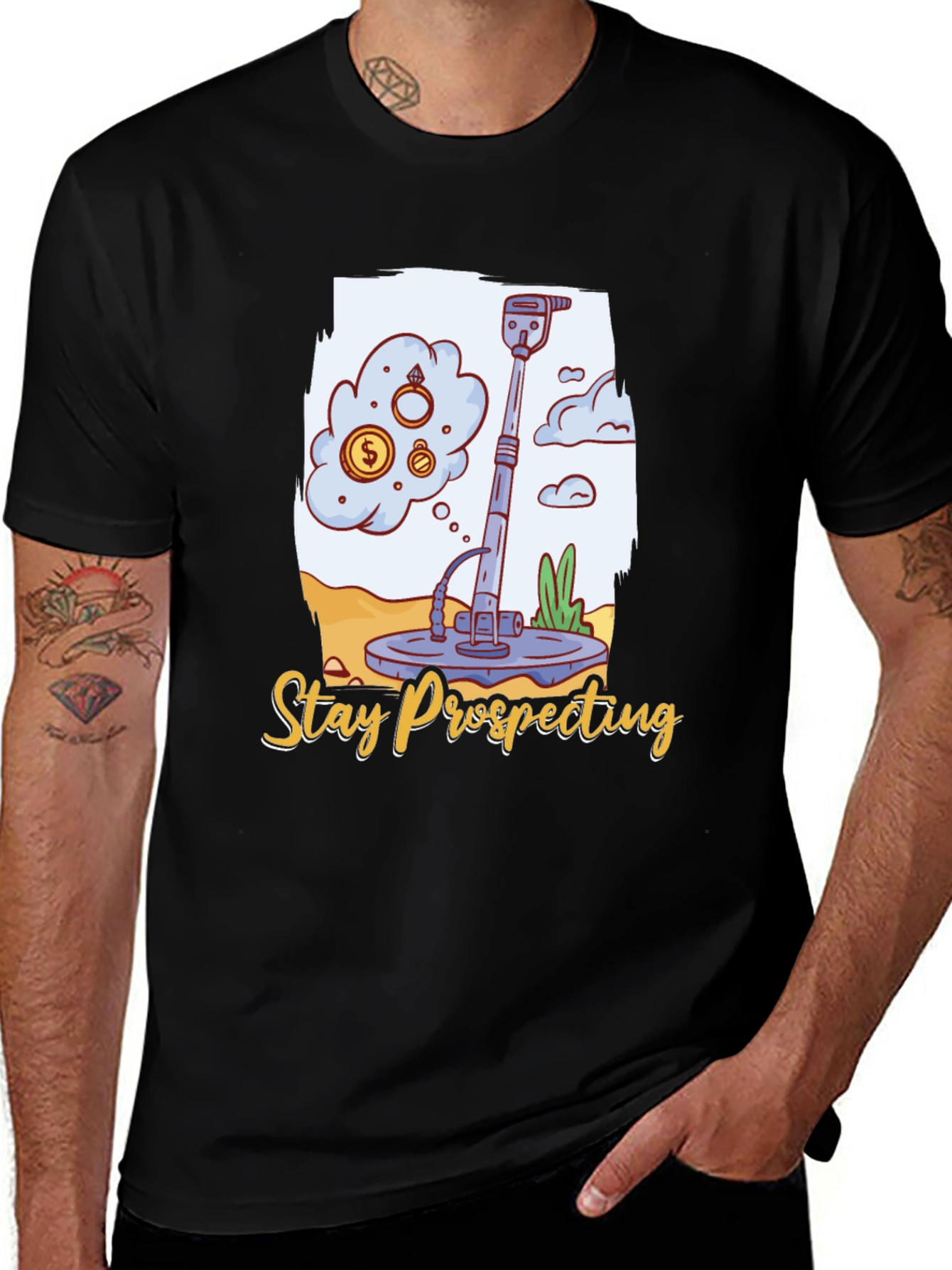 Variant 23 of Stay Prospecting Metal Detector T-Shirt