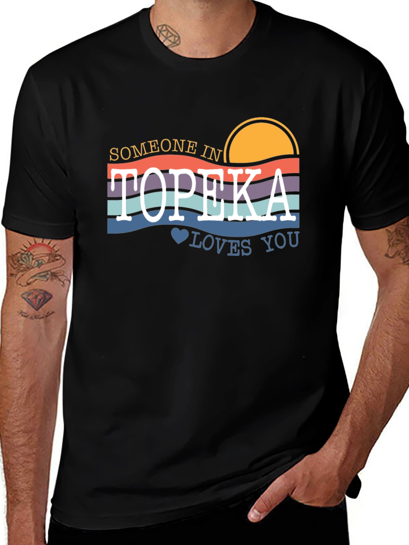 Topeka Loves You Graphic T-Shirt - Retro Style