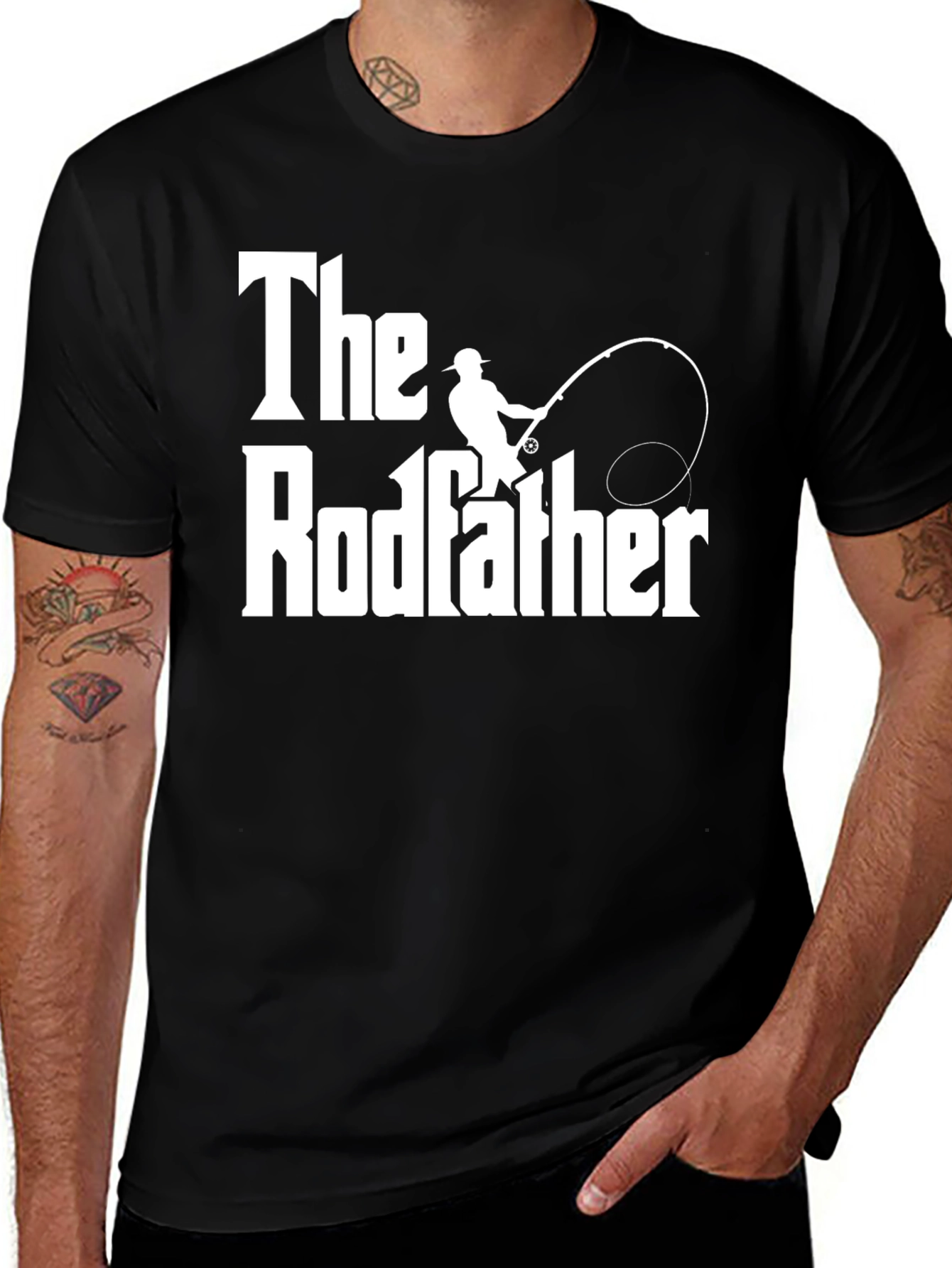 Variant 5 of The Rodfather Fishing T-Shirt - Funny Angler Tee