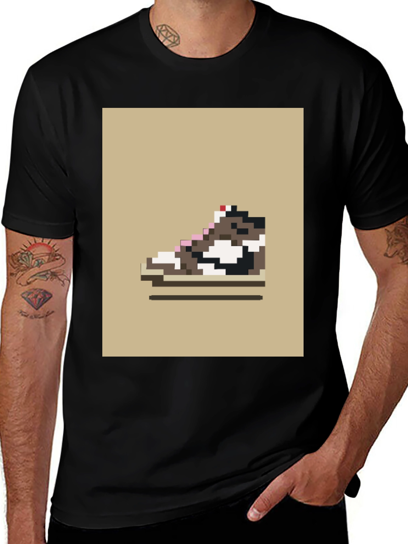Variant 13 of Pixel Sneaker Graphic Tee - Retro Style