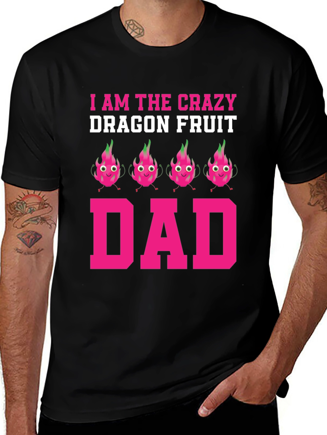 Variant 29 of Crazy Dragon Fruit Dad T-Shirt - Novelty Graphic Tee