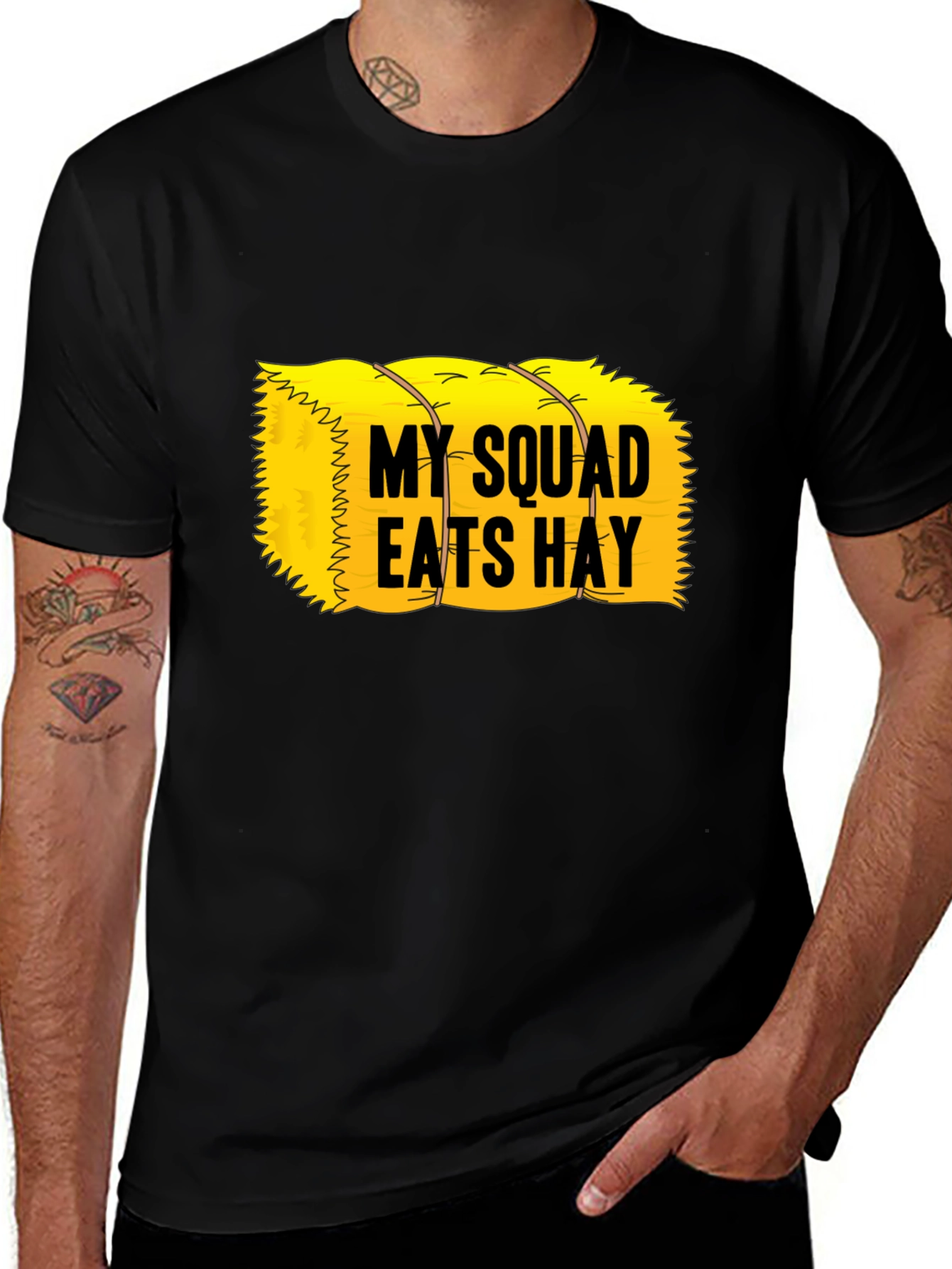 Variant 27 of My Squad Eats Hay T-Shirt - Novelty Graphic Tee