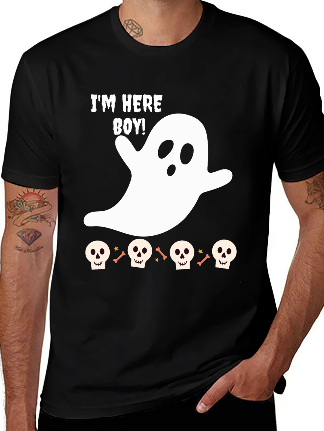 Halloween Ghost T-Shirt - "I'm Here Boy!" Tee