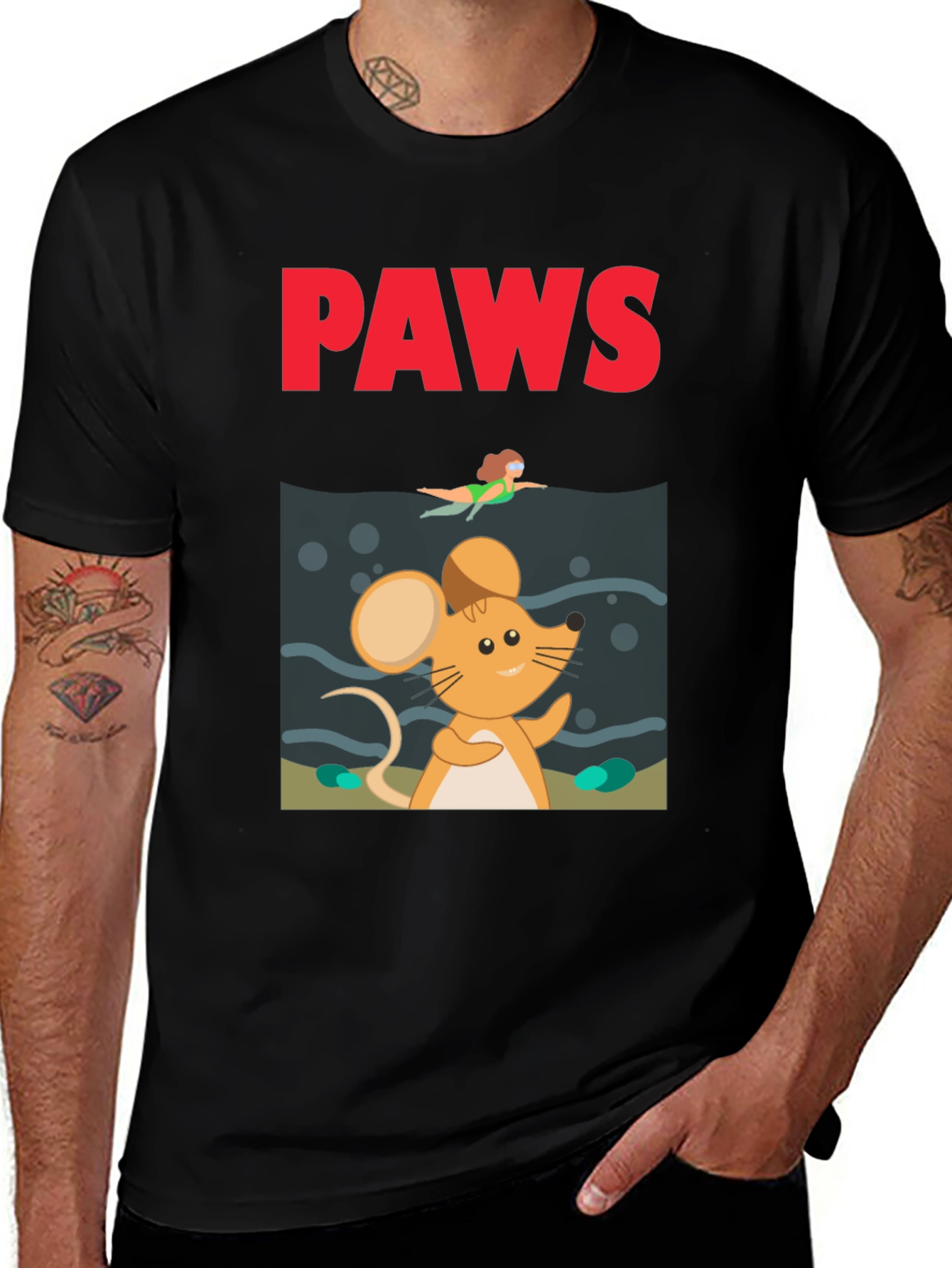 Variant 20 of Paws Mouse T-Shirt