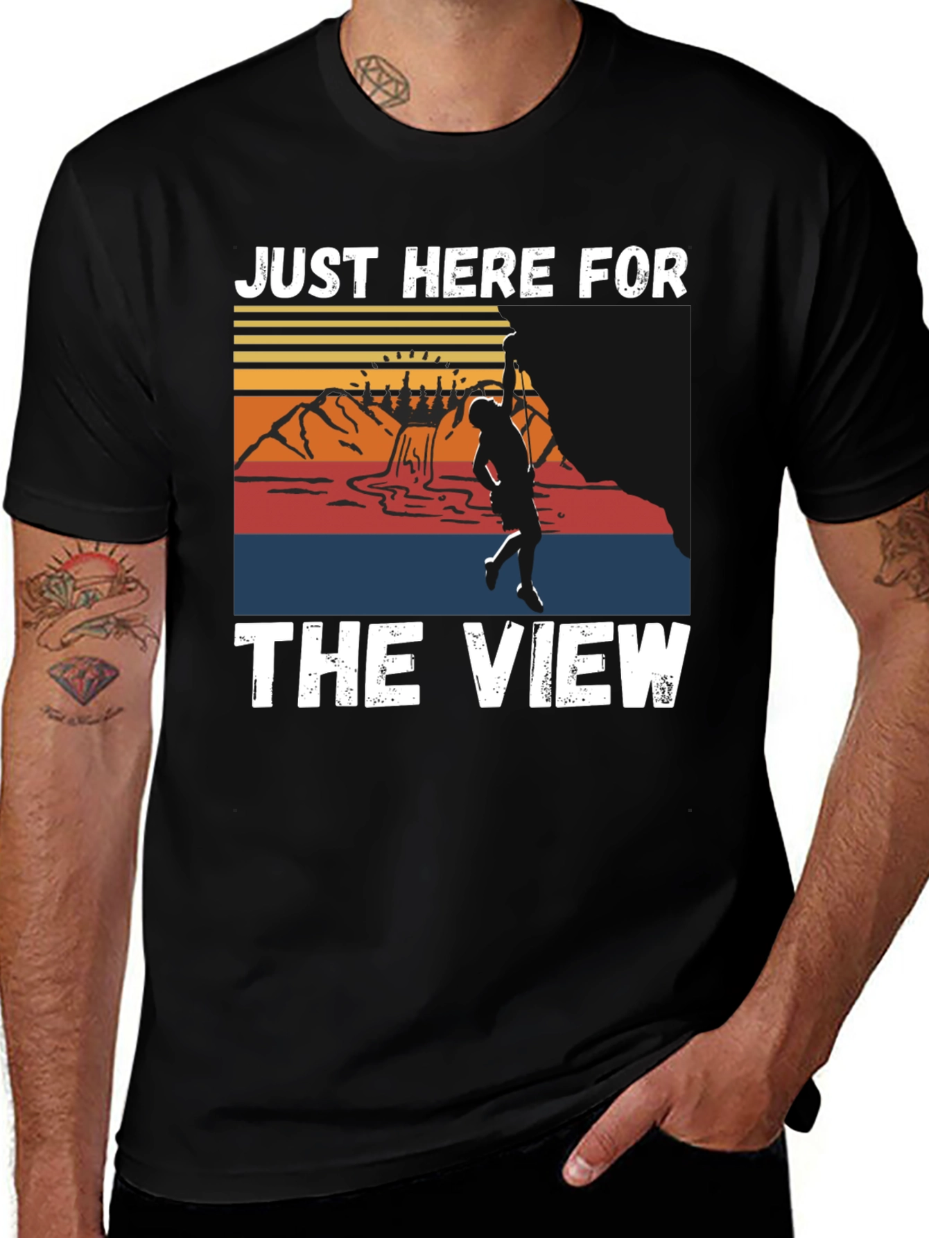 Variant 9 of Just Here For The View Climbing T-Shirt