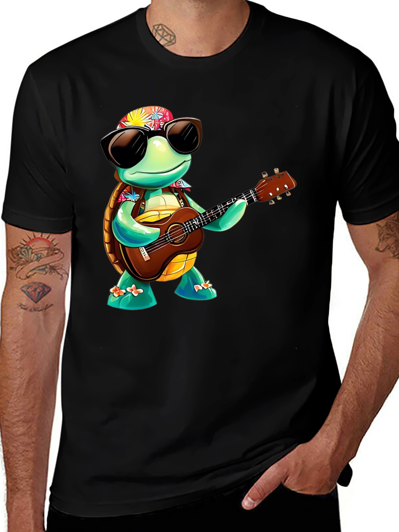 Turtle Hawaiian Guitar T-Shirt