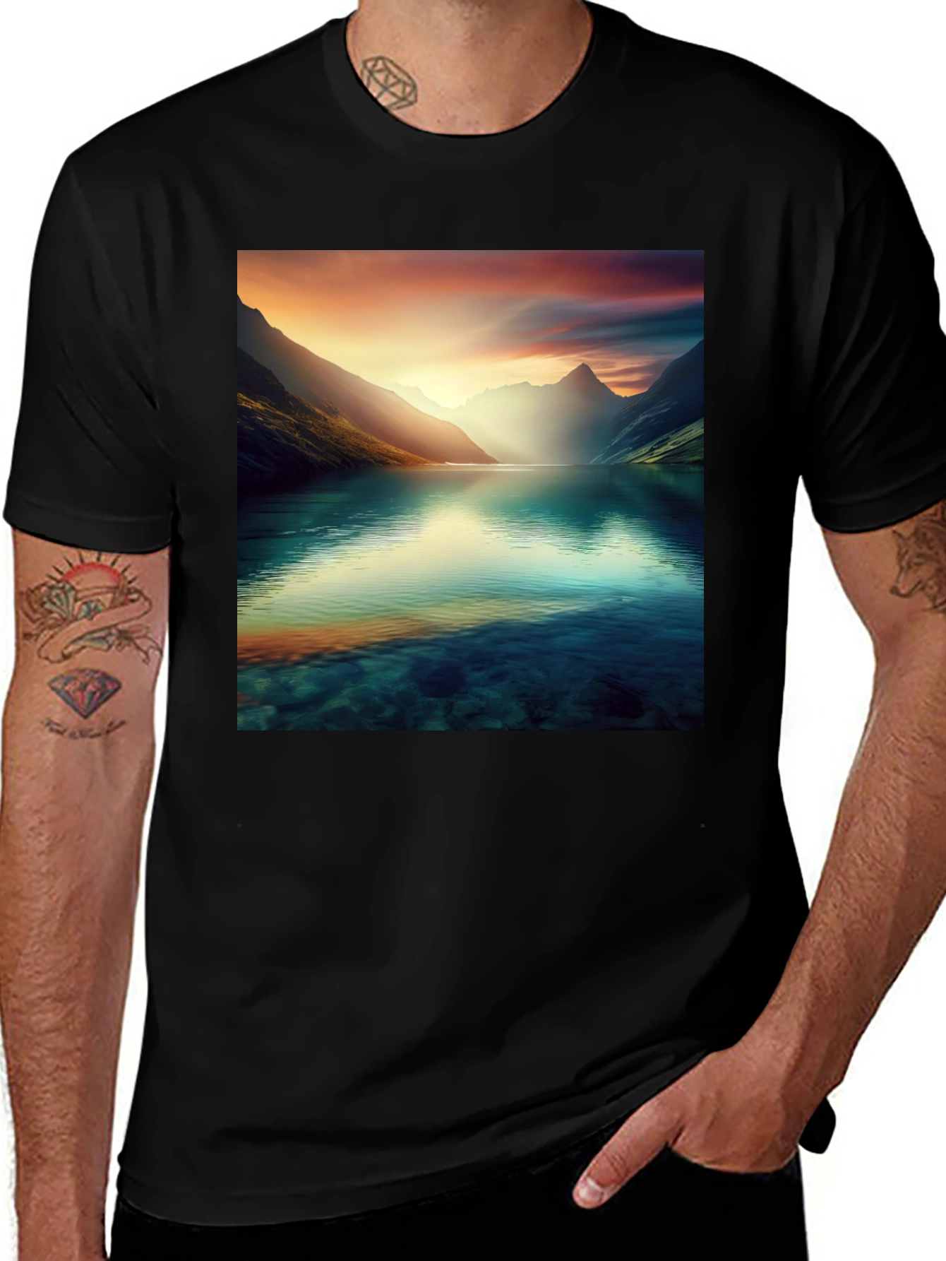 Scenic Mountain Lake T-Shirt