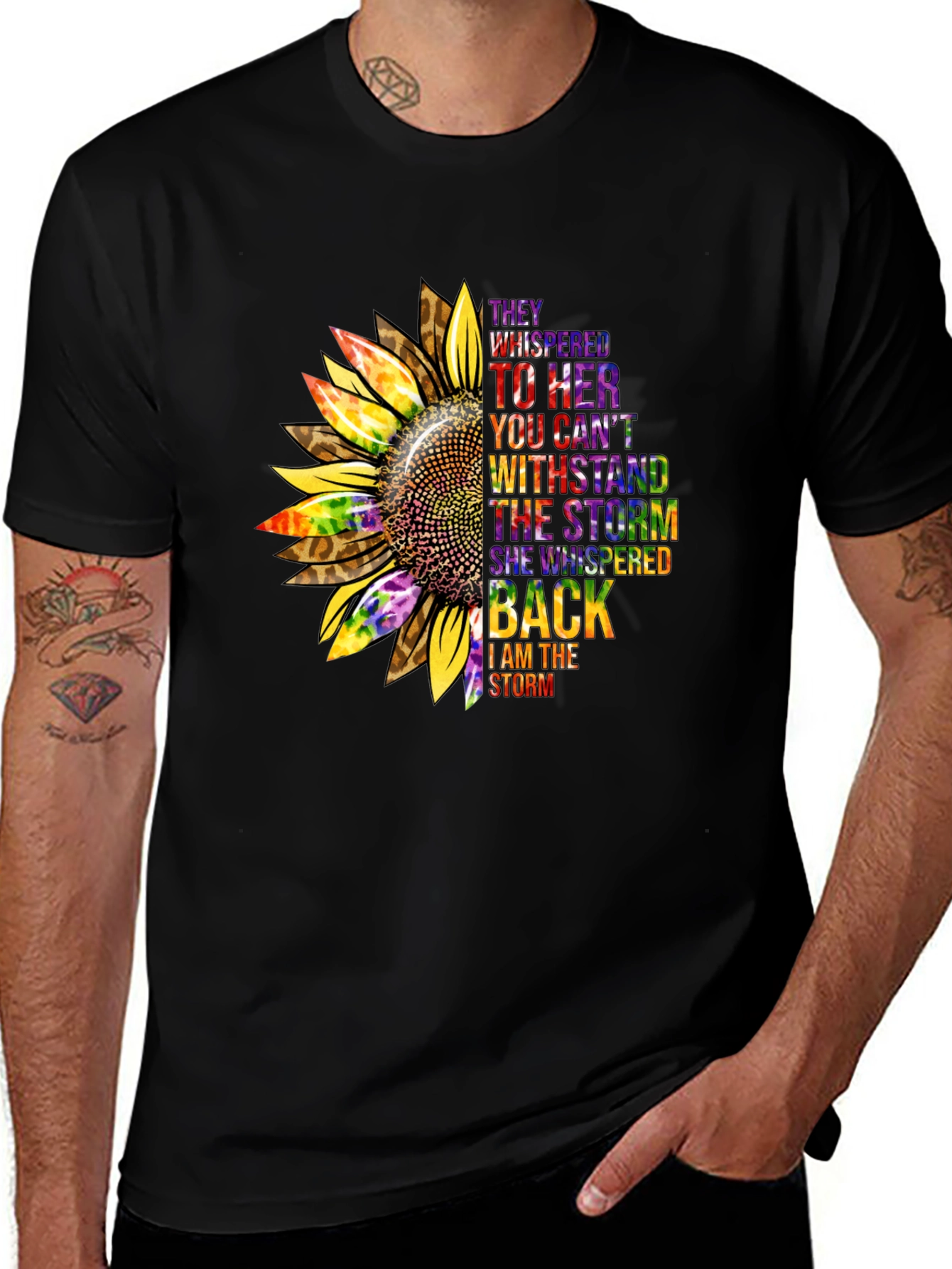 Variant 25 of Sunflower Inspirational T-Shirt -  They Whispered