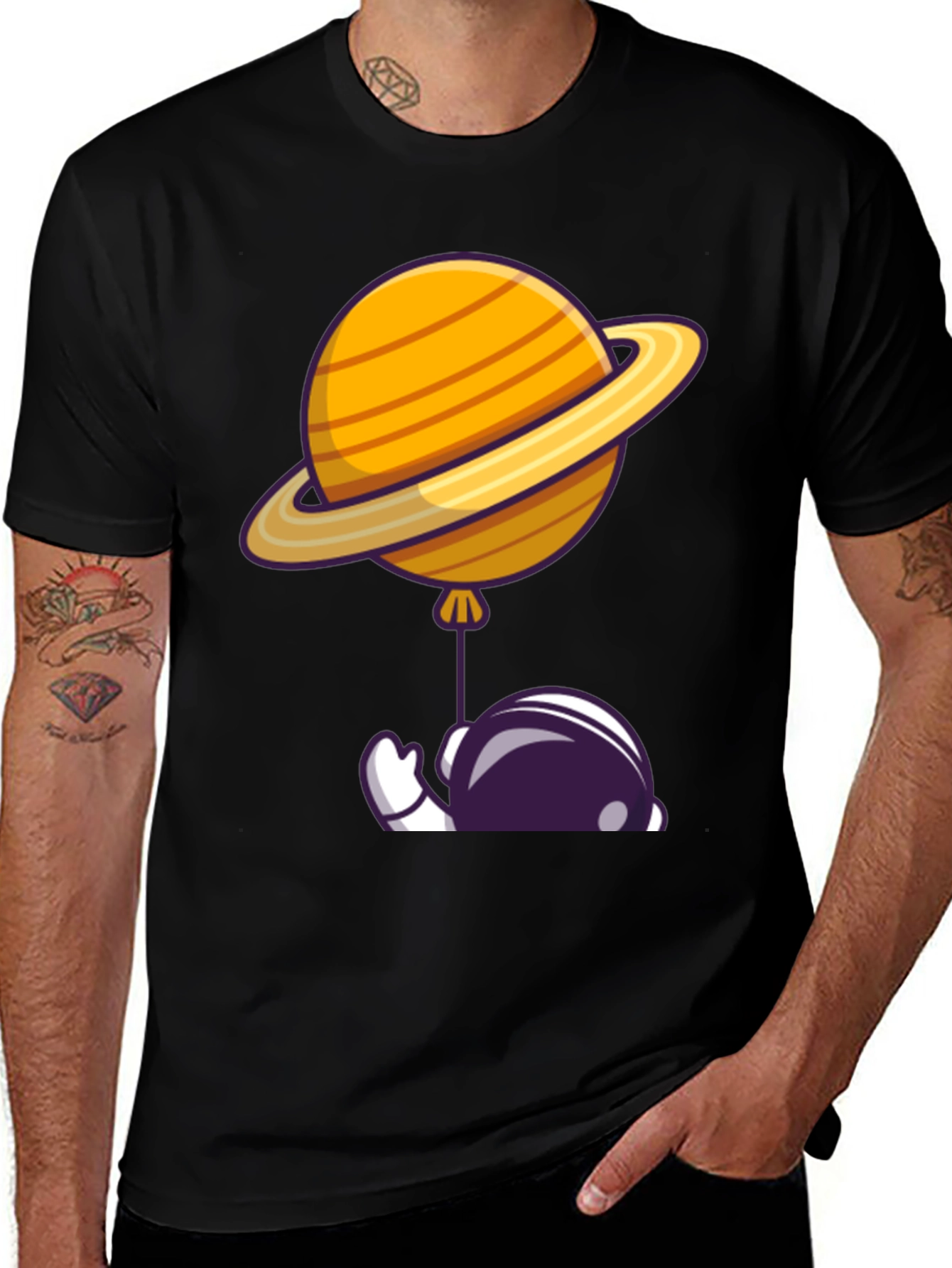 Variant 28 of Saturn Balloon Astronaut Graphic Tee