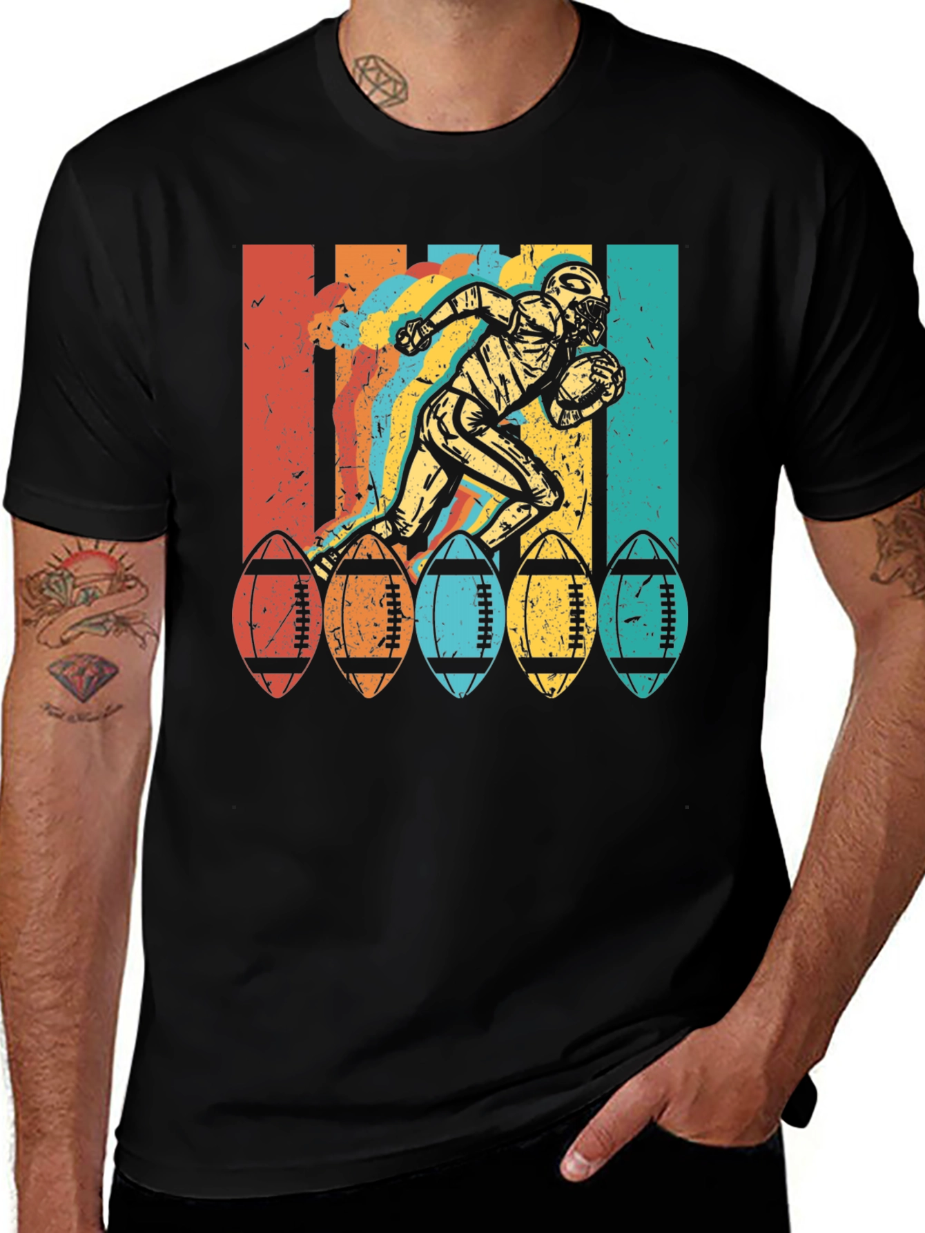Variant 22 of Retro Football Player Graphic Tee