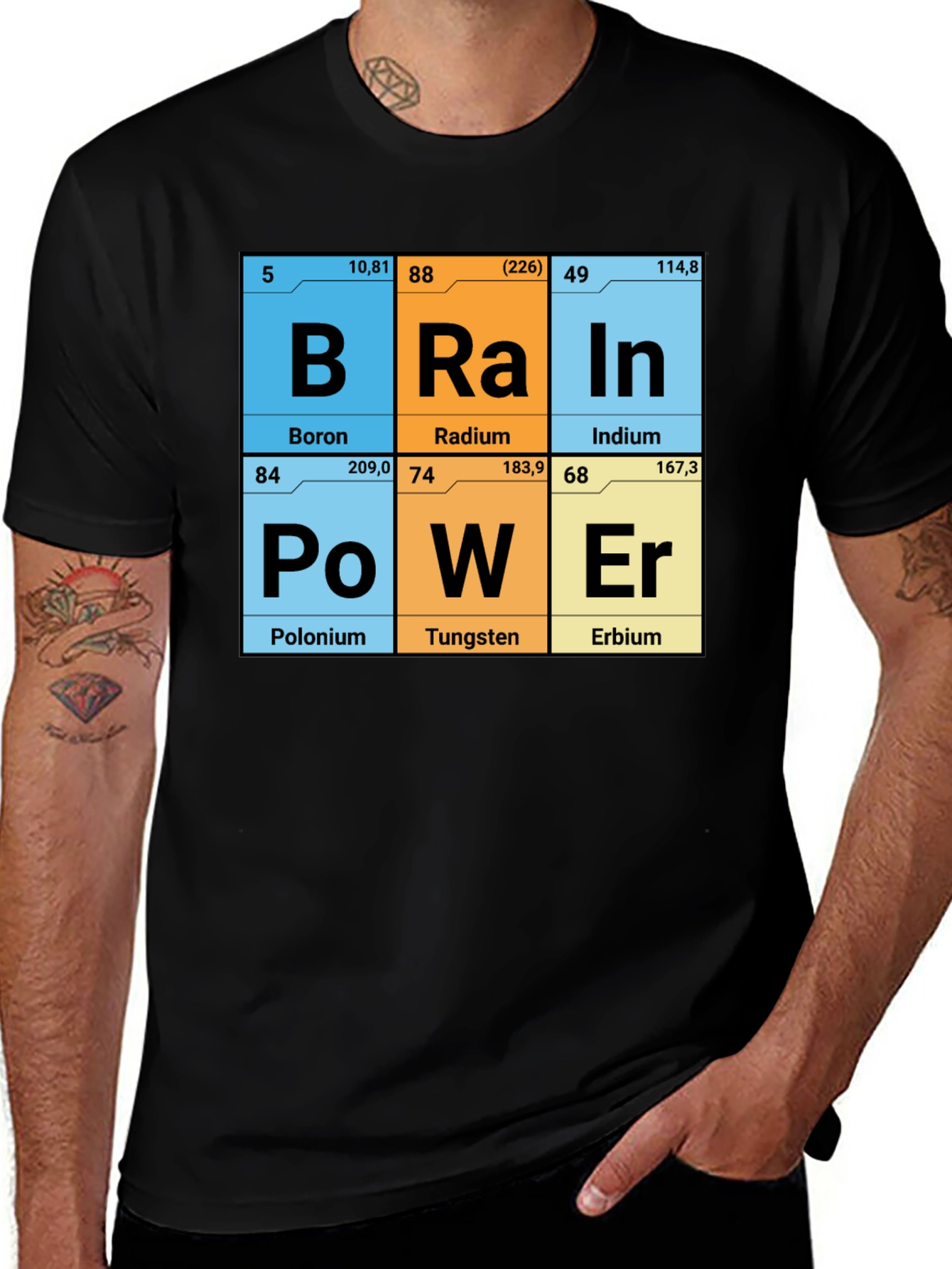 Brain Power Elements Periodic Table T-Shirt