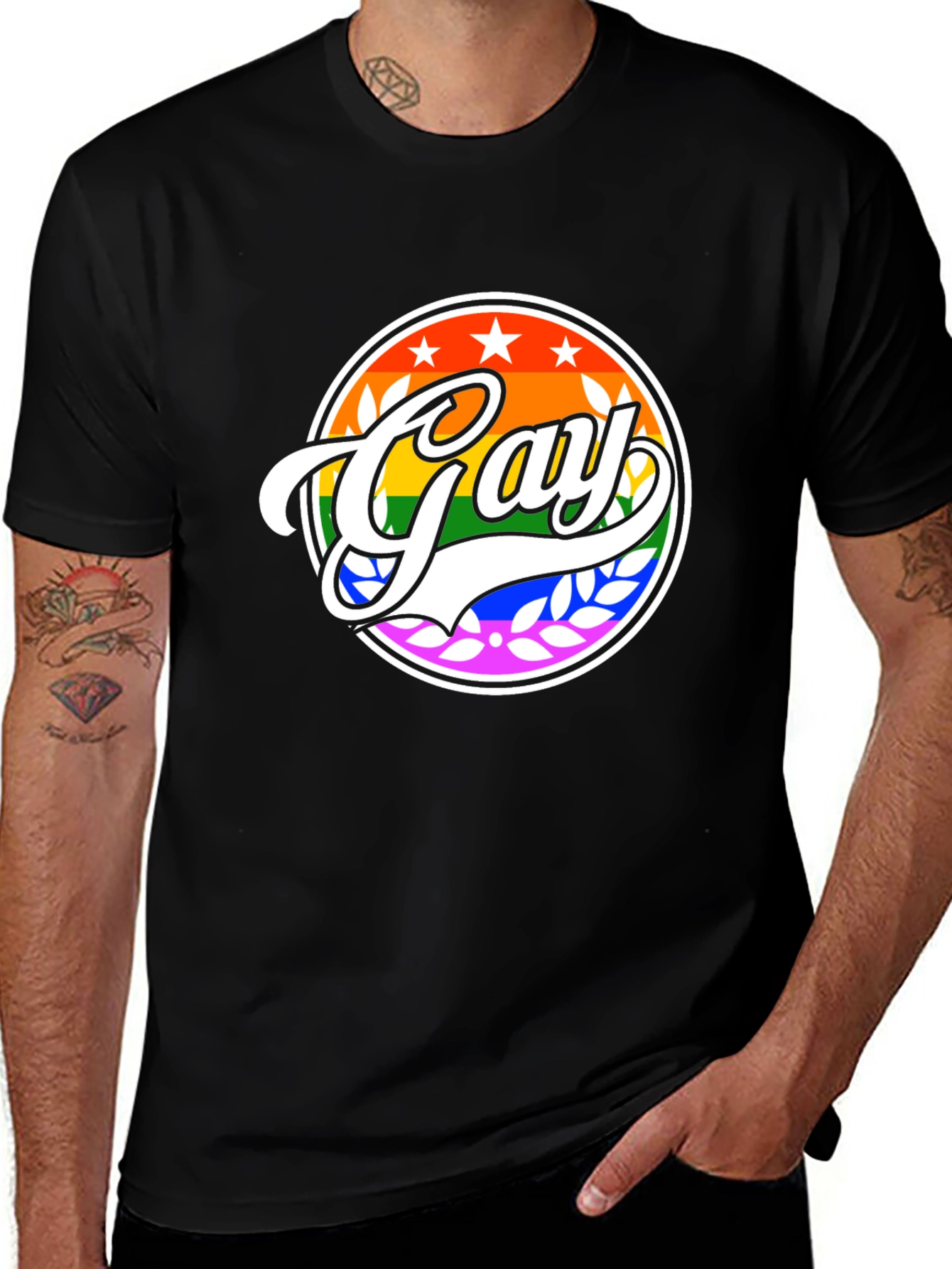 Variant 8 of Gay Pride Rainbow T-Shirt
